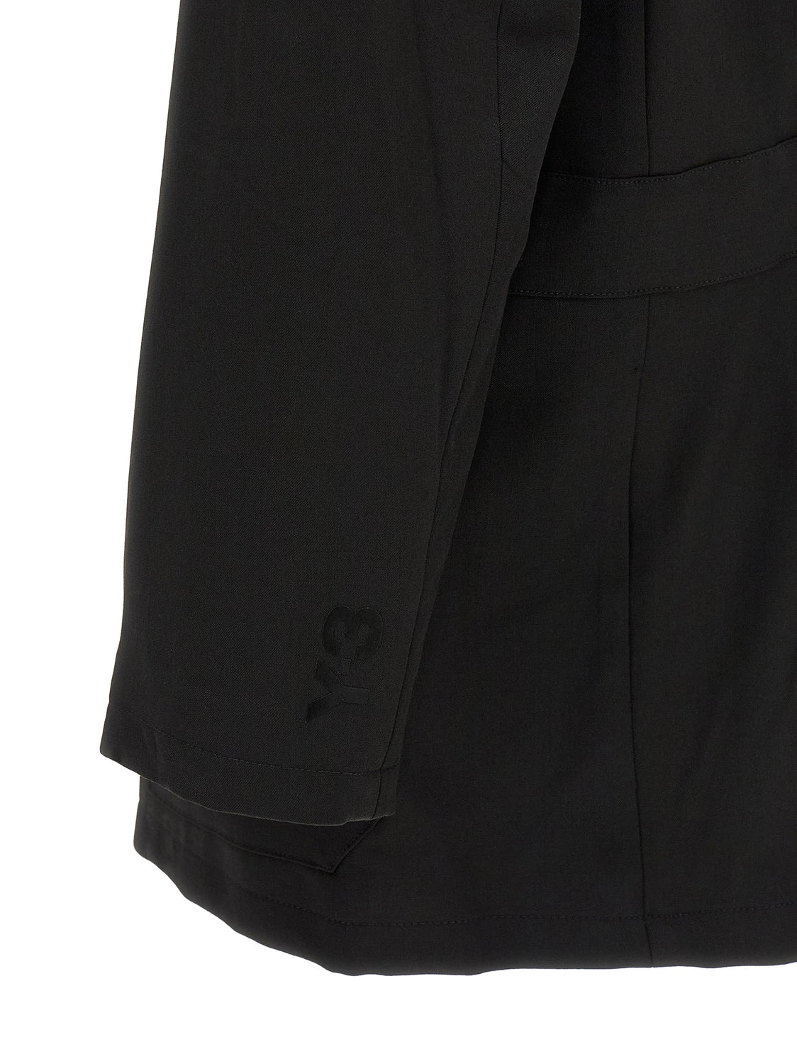 Black Wool Full-Length Jacket