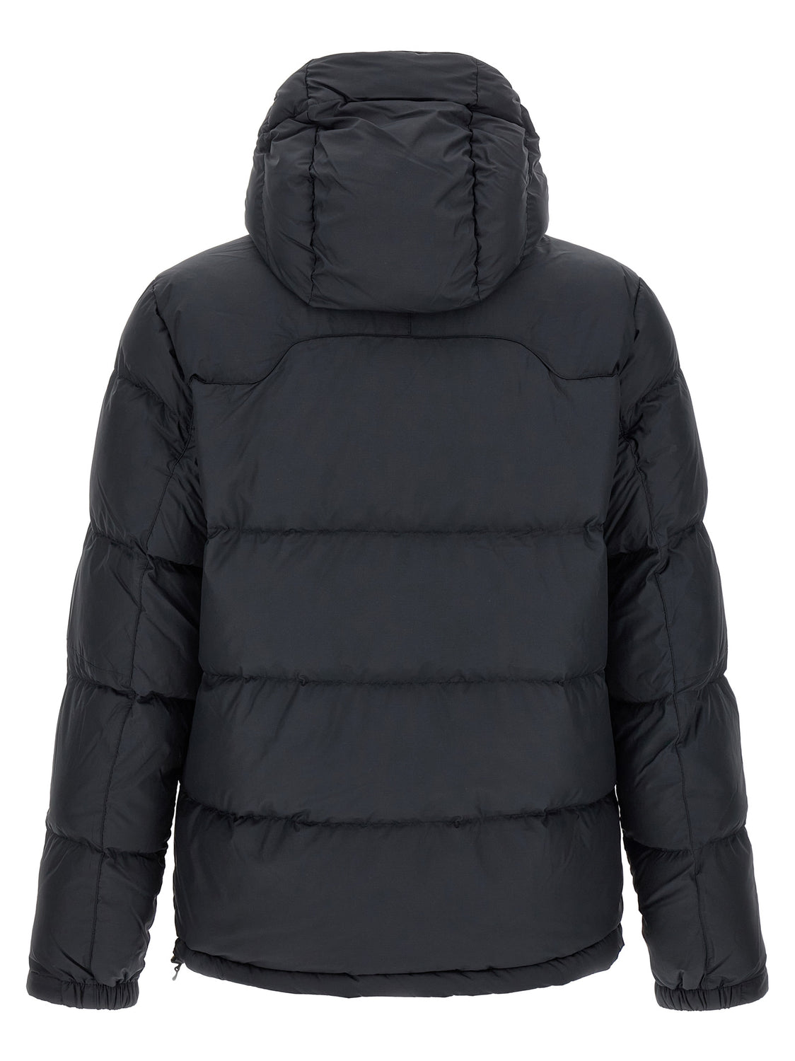 Black Polyester Full-Length Jacket