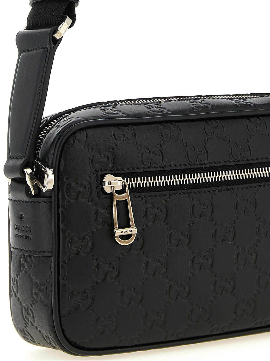 Black Calfskin Crossbody Bag