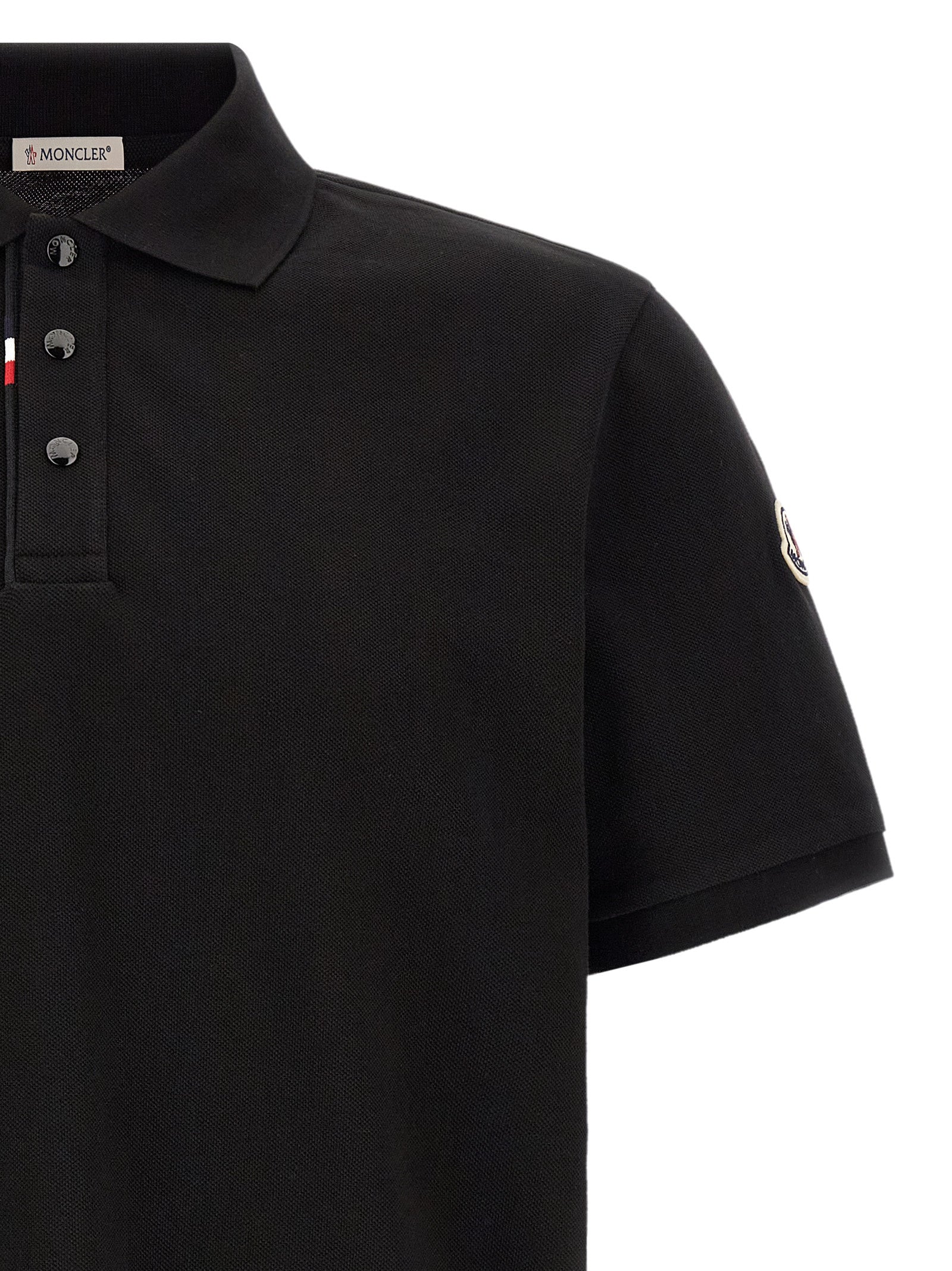 Black Cotton Polo Shirt