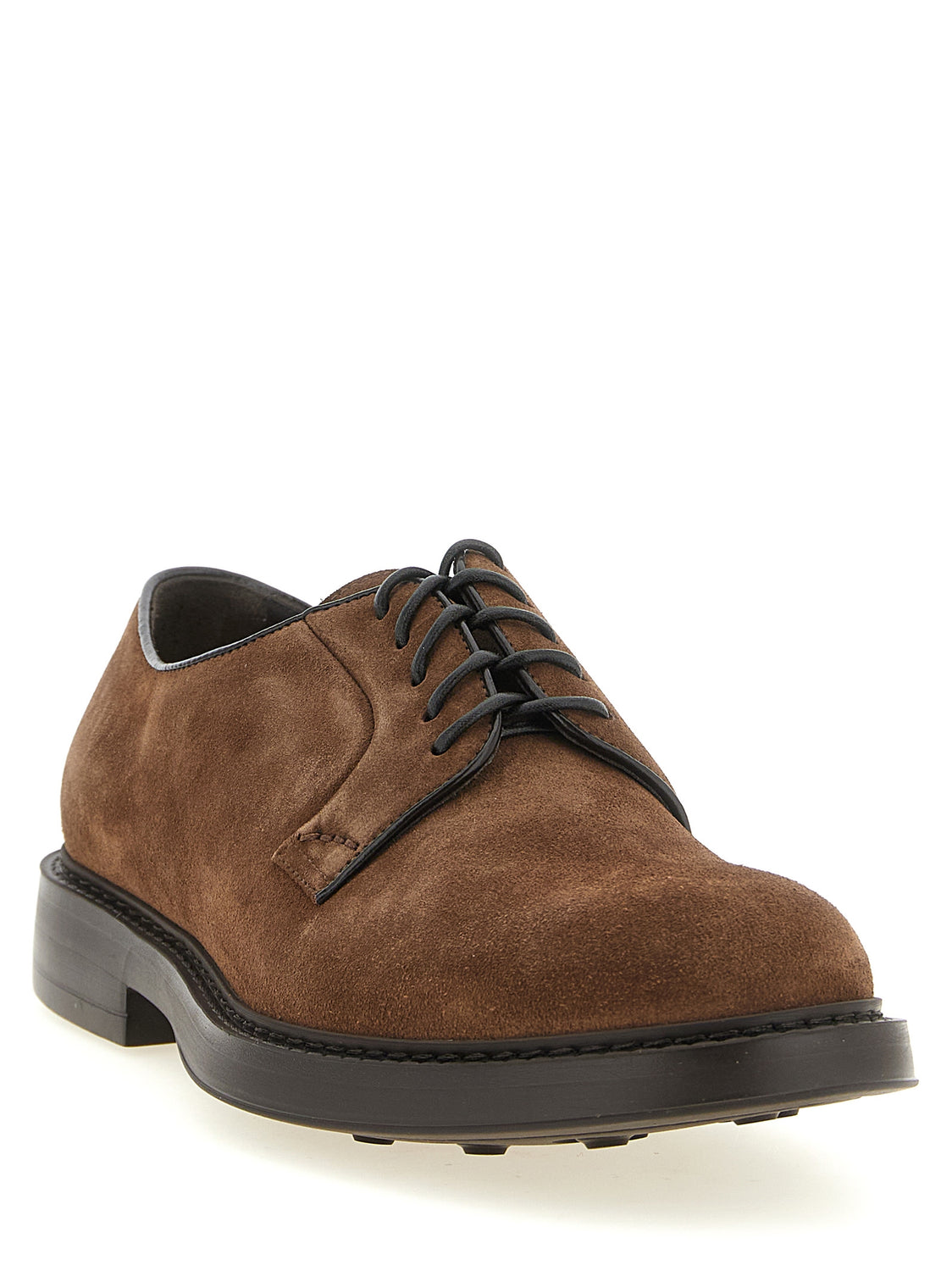 Brown Lamb Leather Oxfords And Derbies