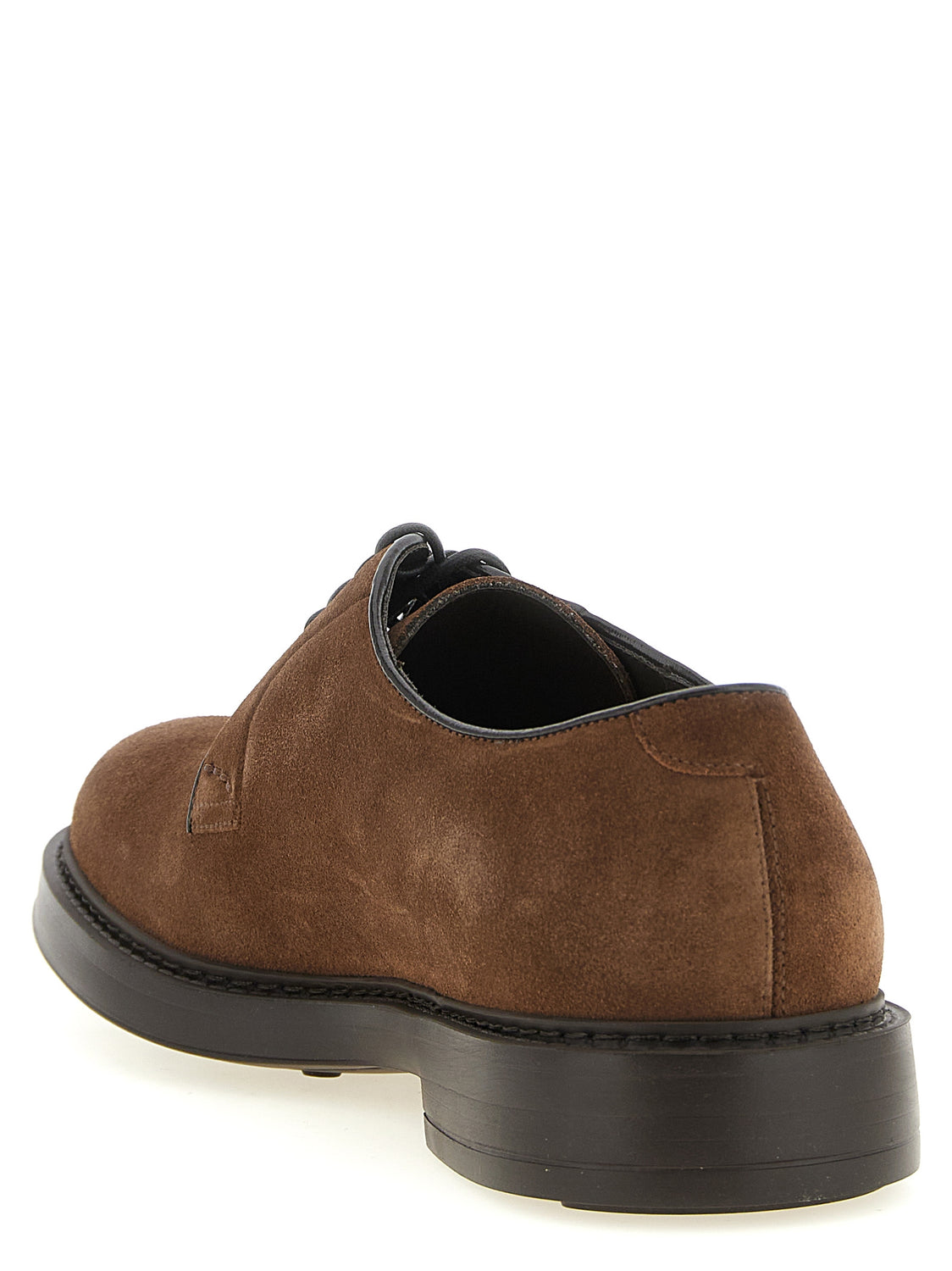 Brown Lamb Leather Oxfords And Derbies
