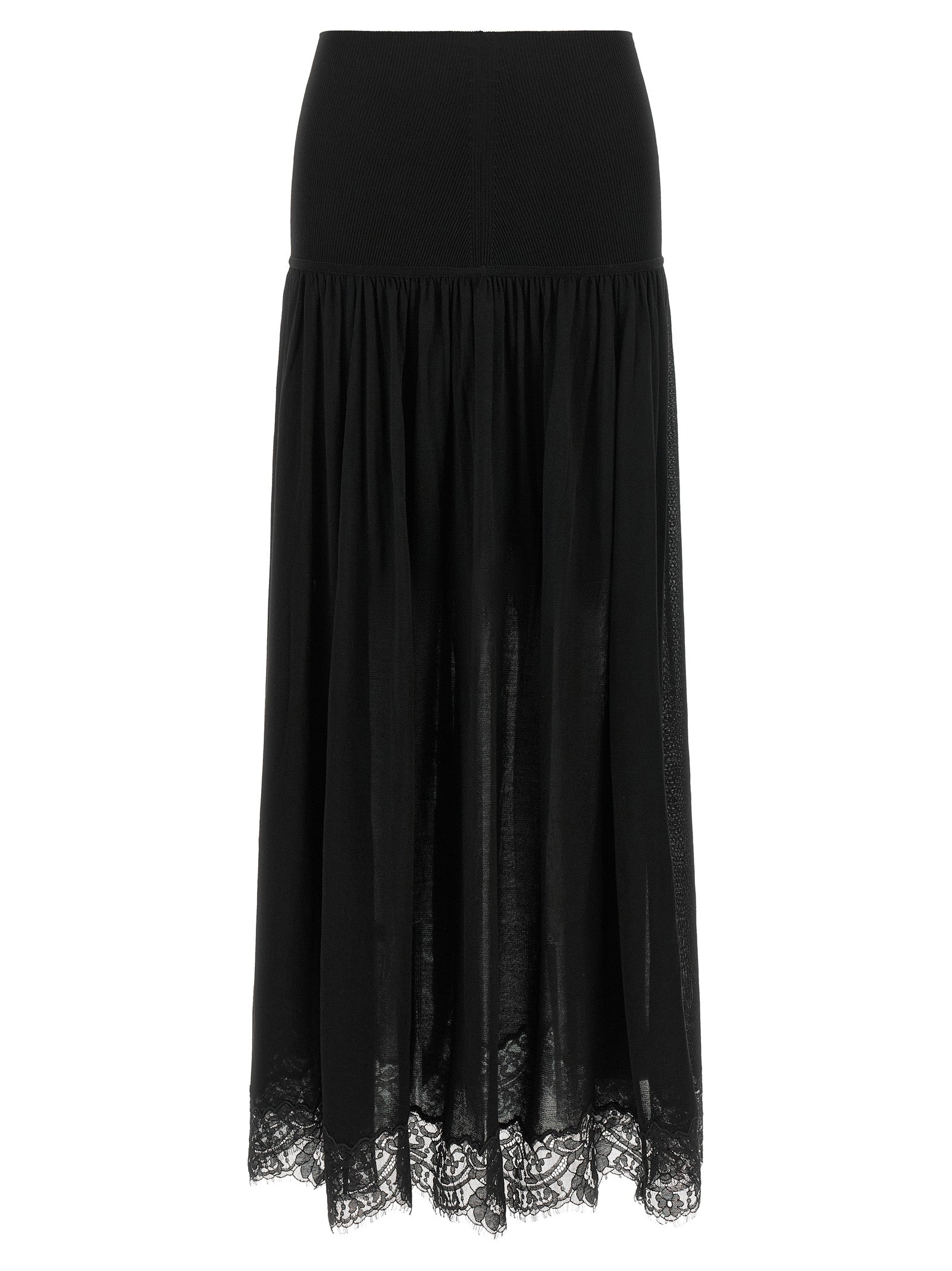 Black Lyocell Mini Skirt