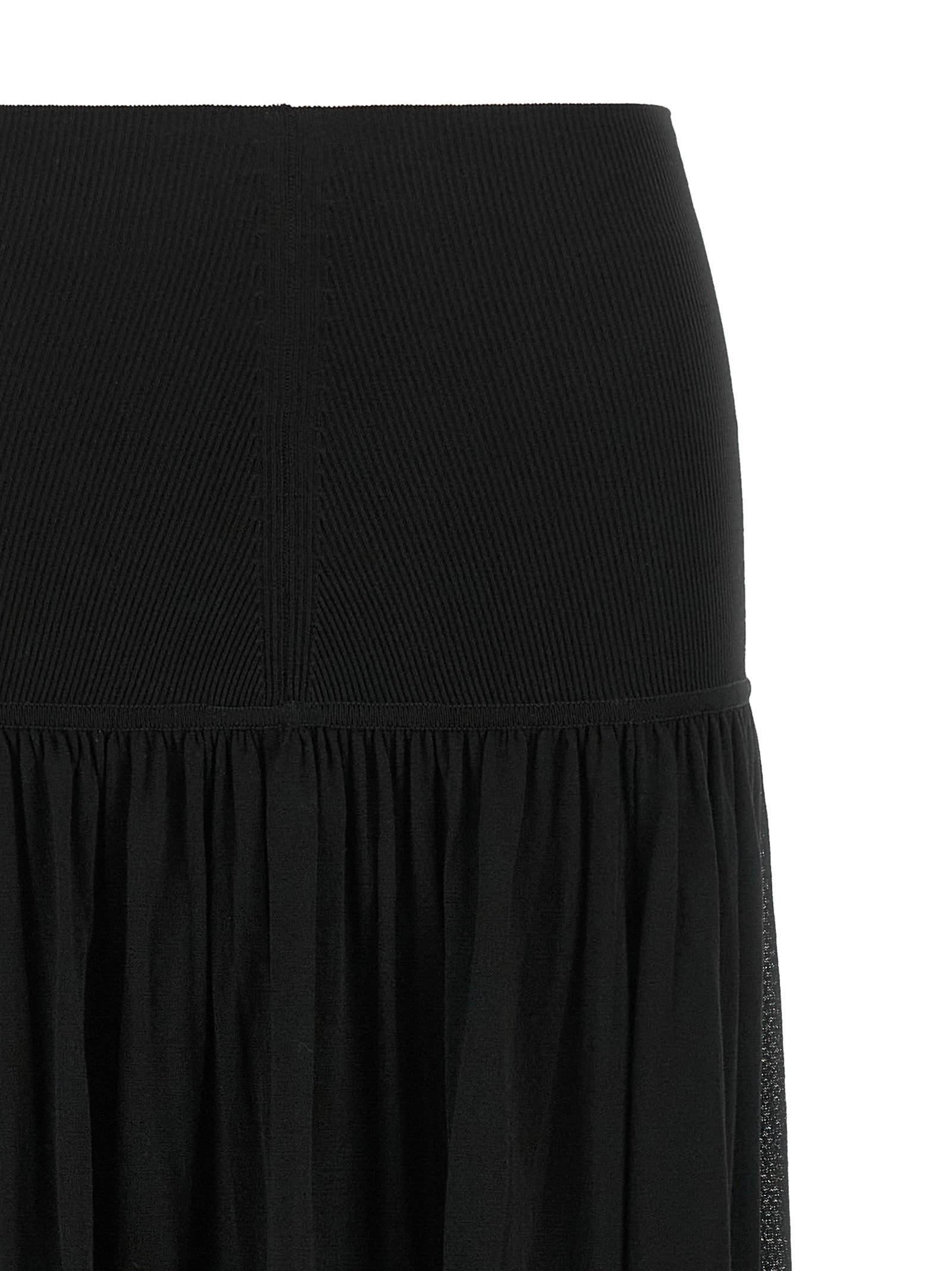 Black Lyocell Mini Skirt