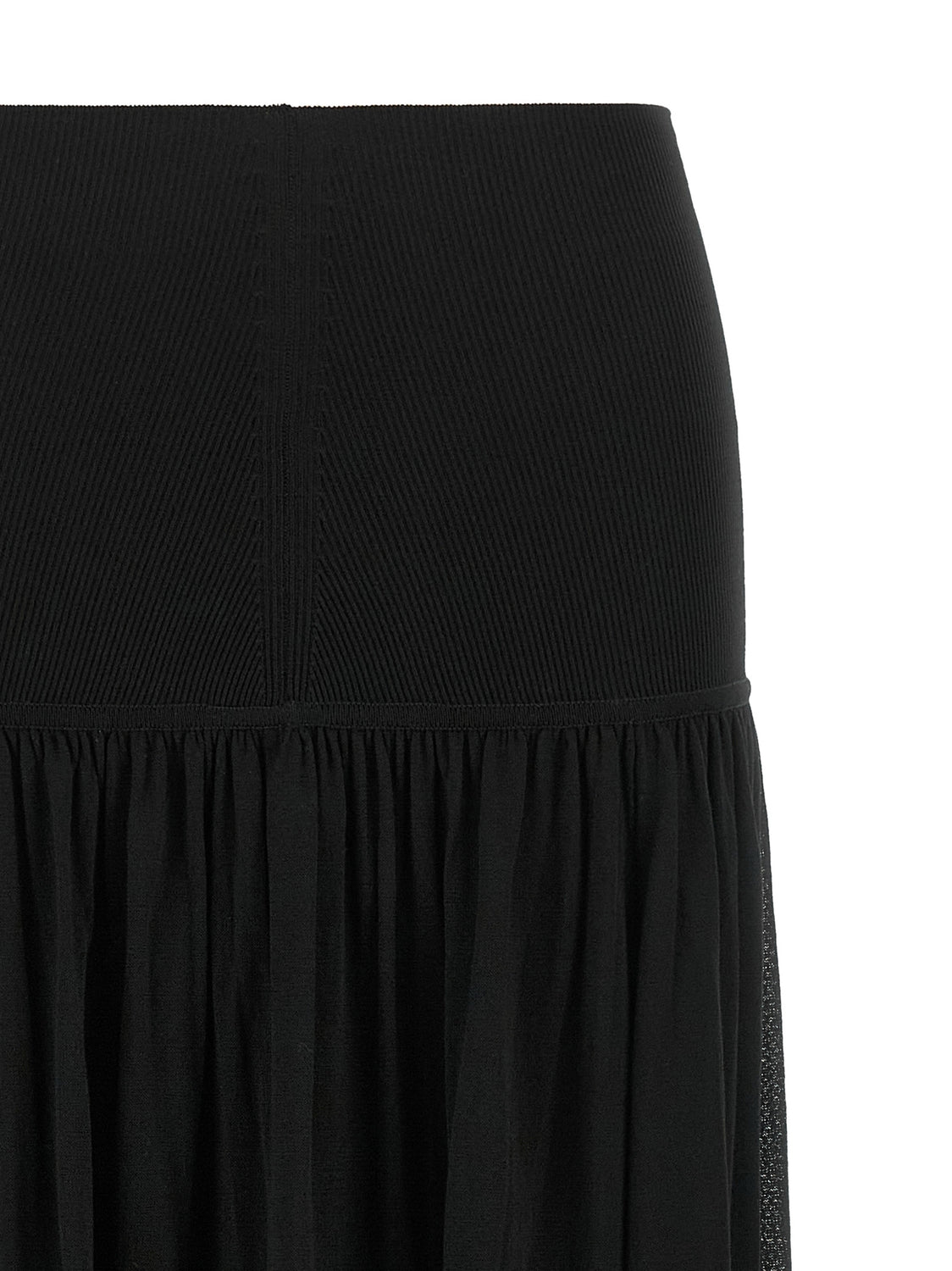 Black Lyocell Mini Skirt