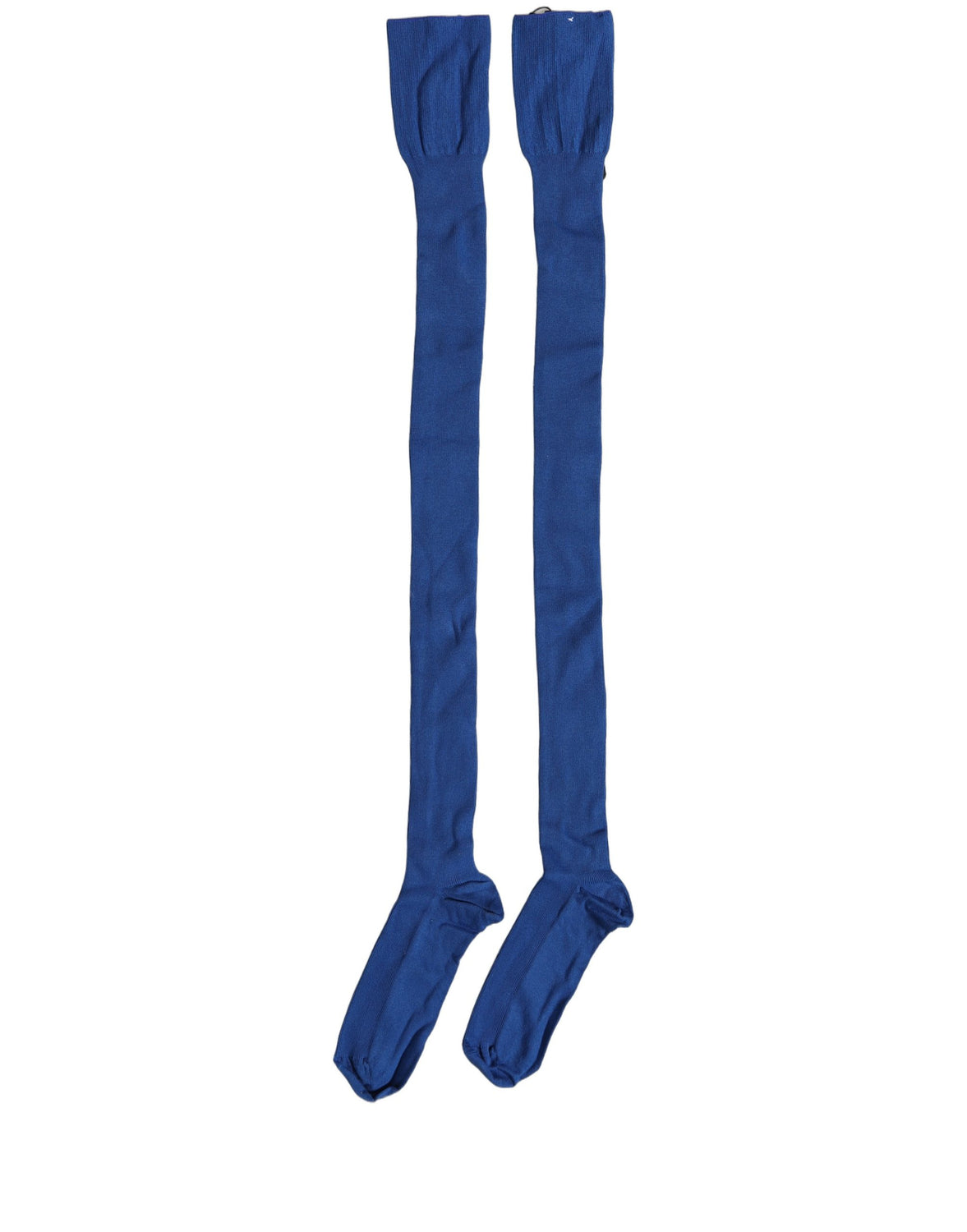 Blue Viscose Knitted Thigh High Accessory Socks