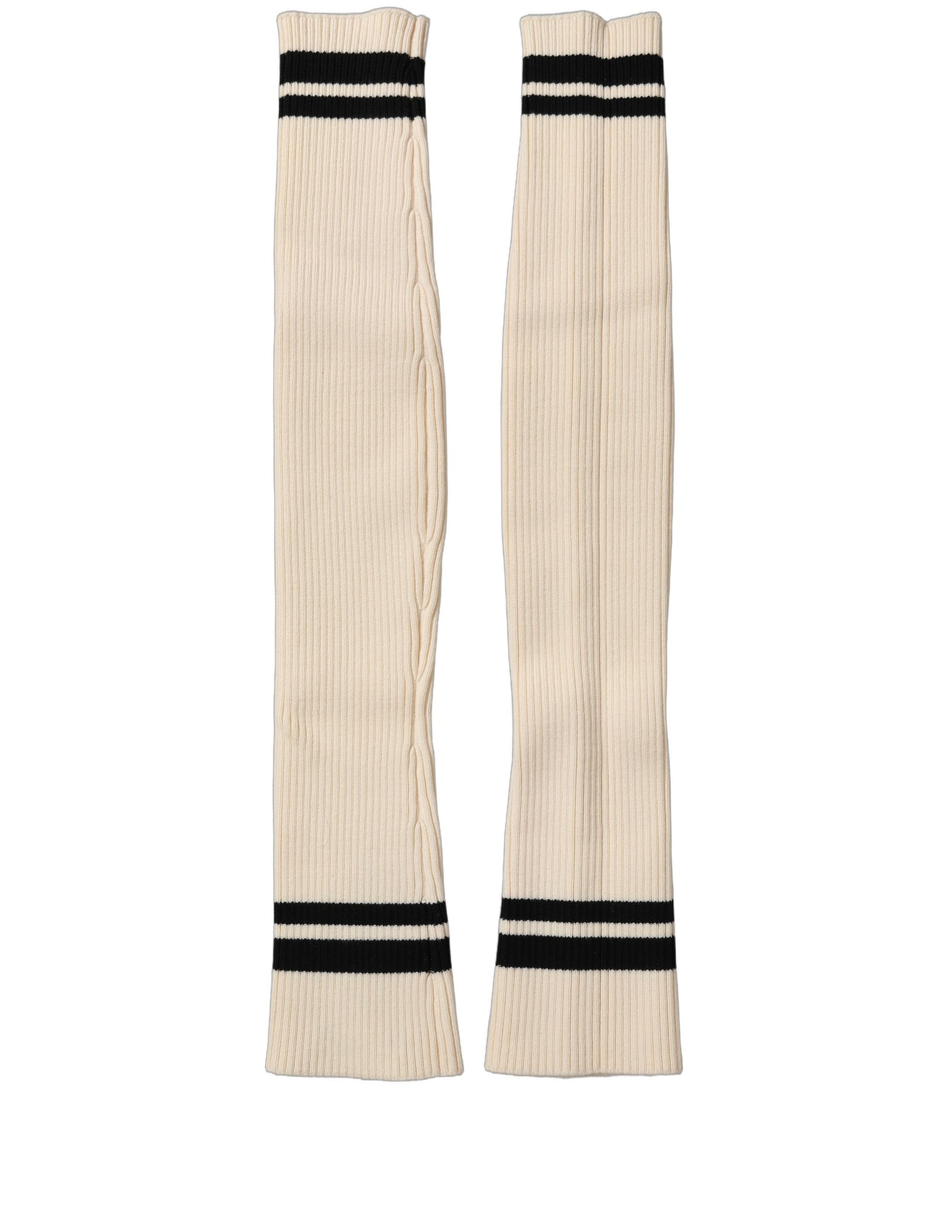 Cream Wool Thigh High Leg Warmer Accessory Socks