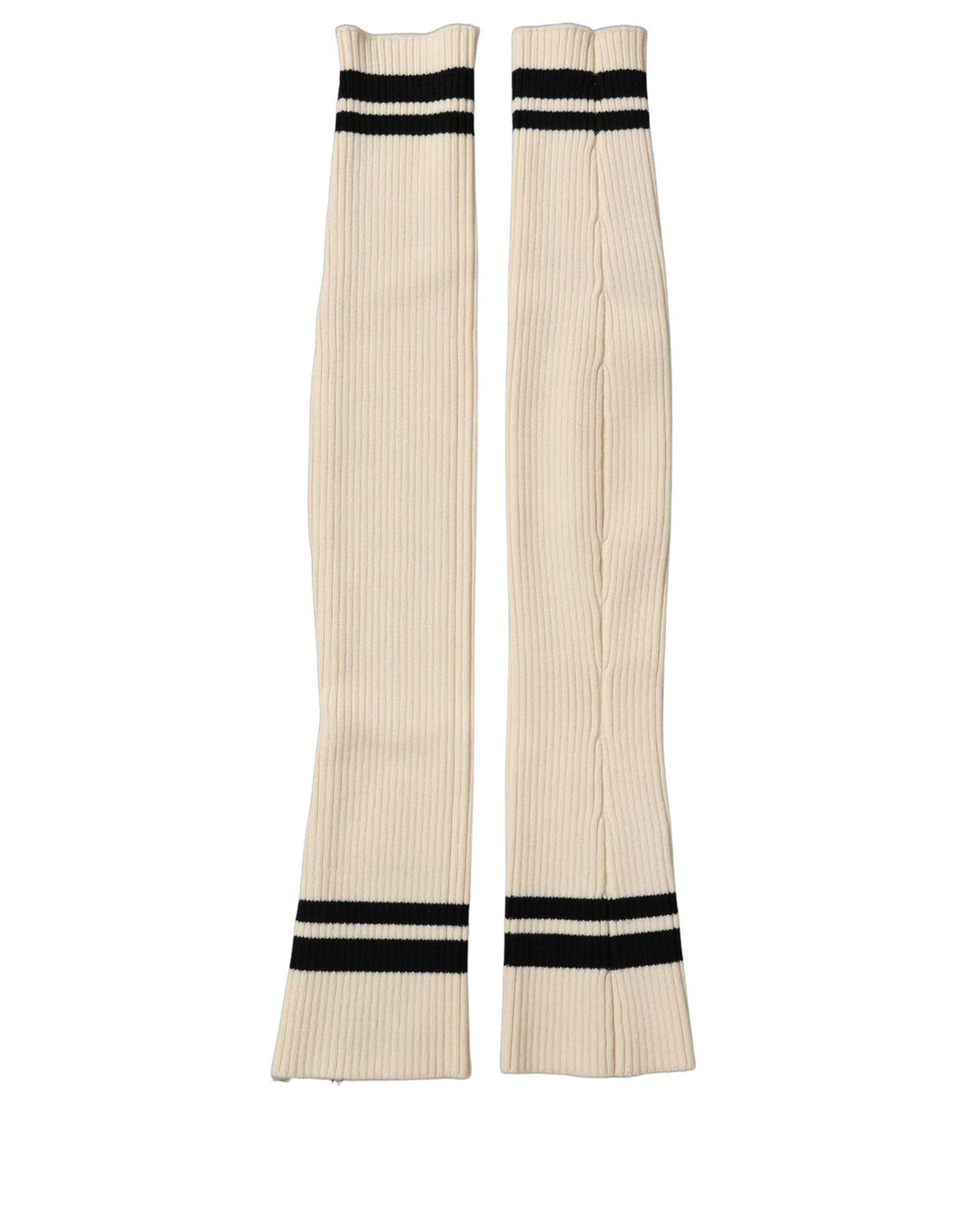 Cream Wool Thigh High Leg Warmer Accessory Socks