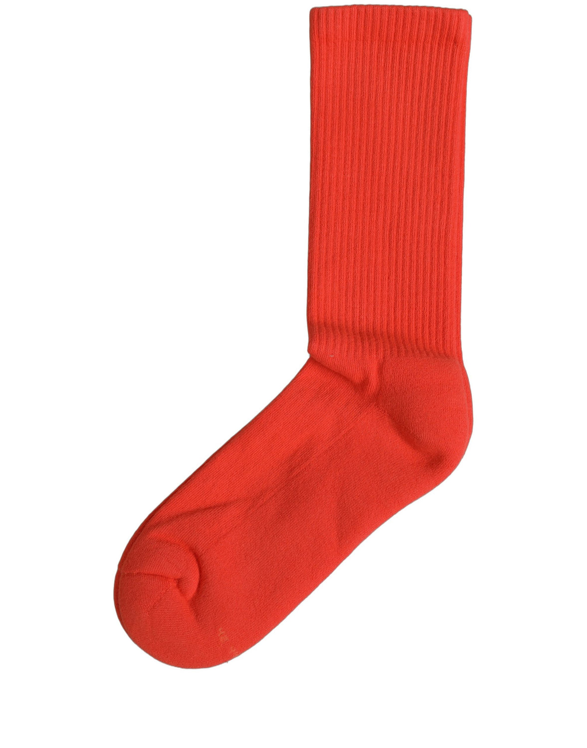Red Cotton Ribbed Mid Calf Women Accessory Socks