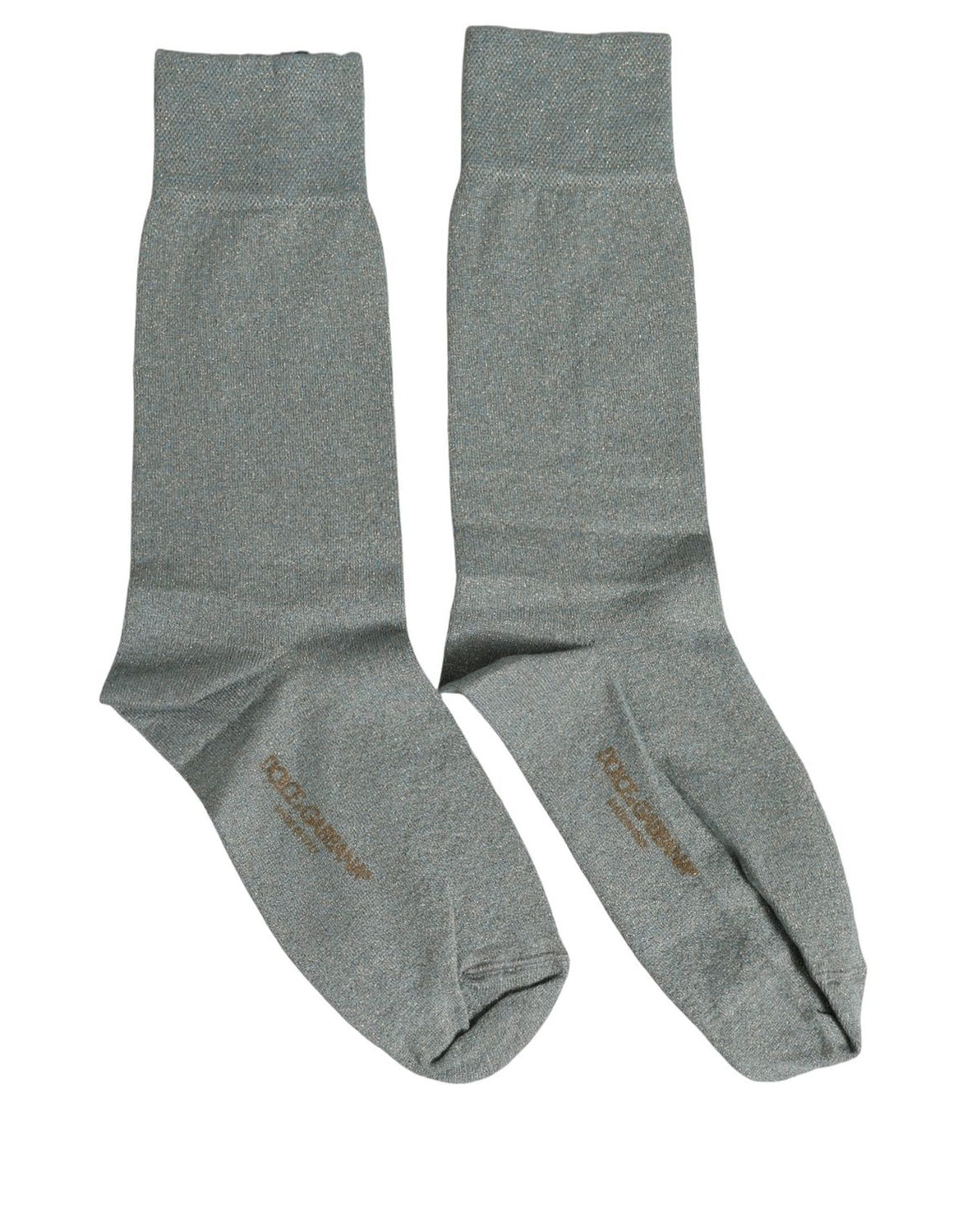 Gray Viscose Logo Mid Calf Accessory Socks