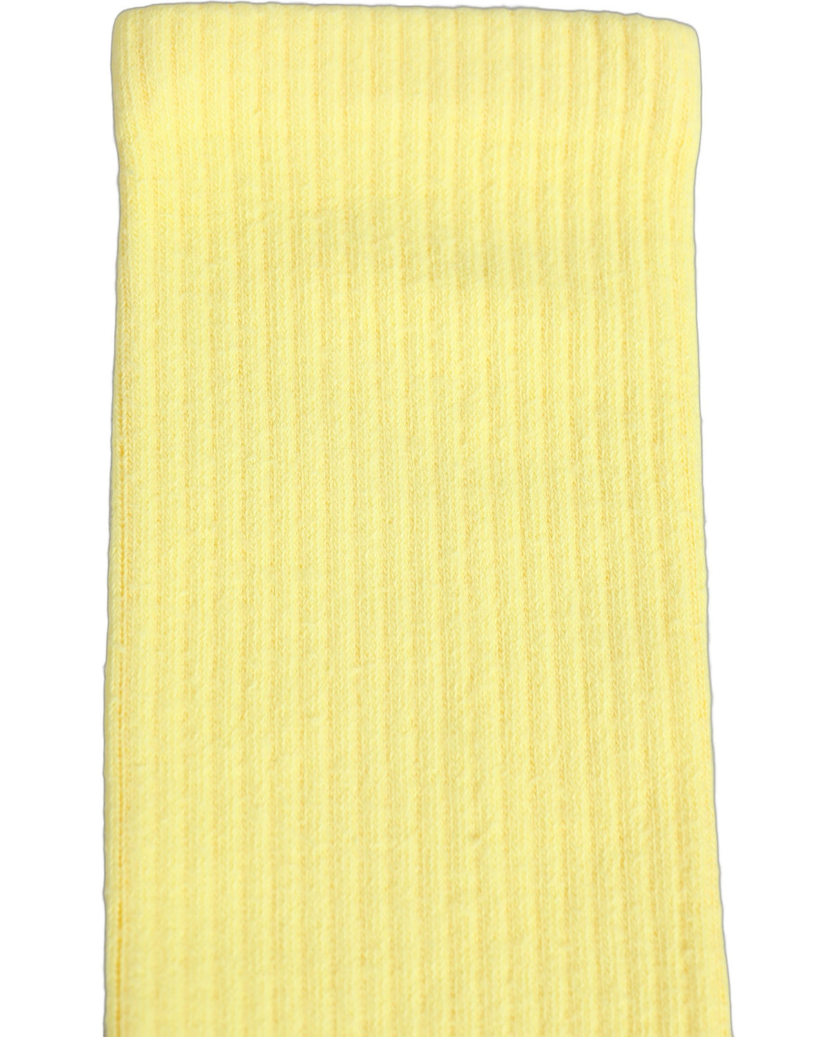 Yellow Cotton Ribbed Mid Calf Women Accessory Socks