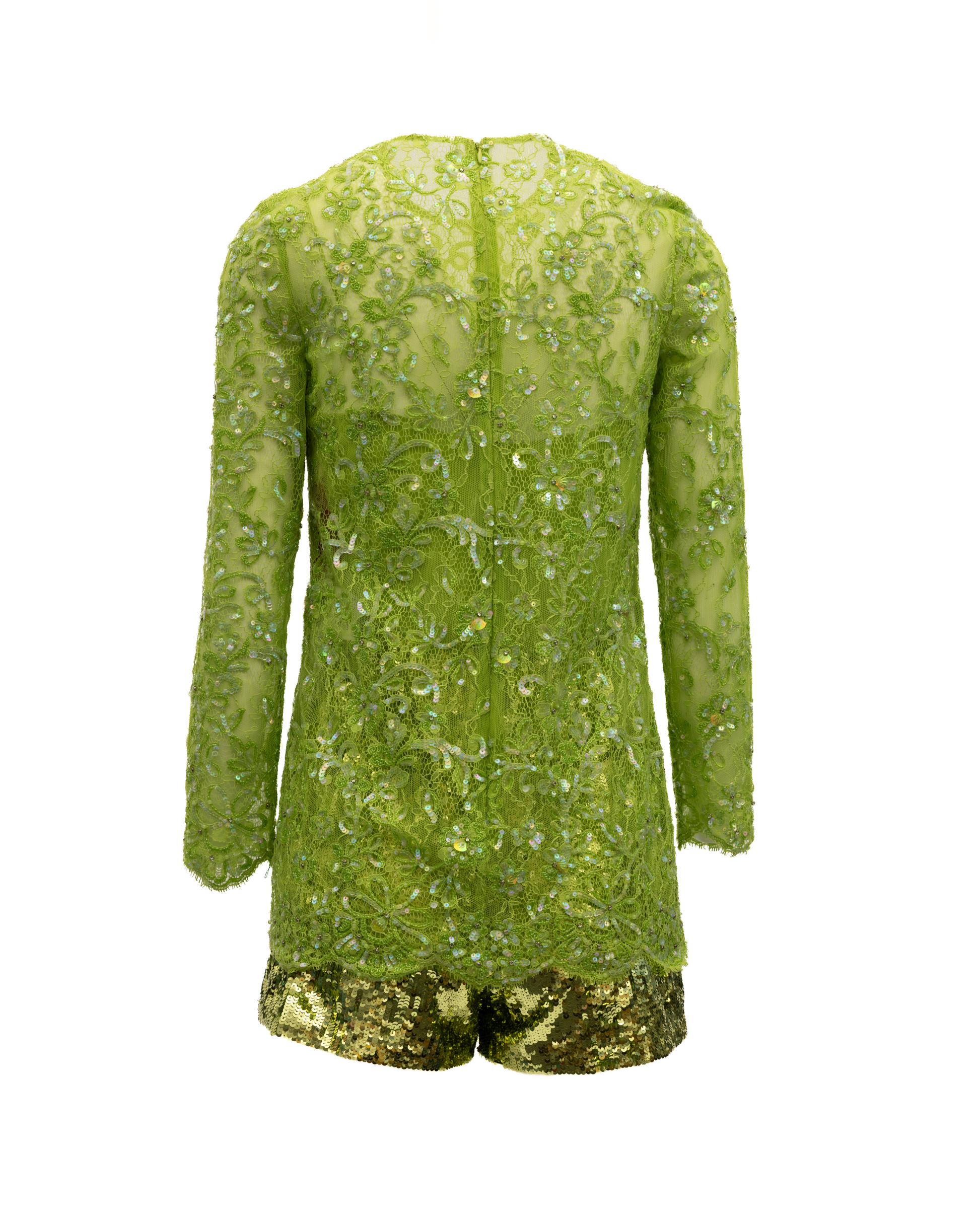 Women Green Sequin Jumpsuit