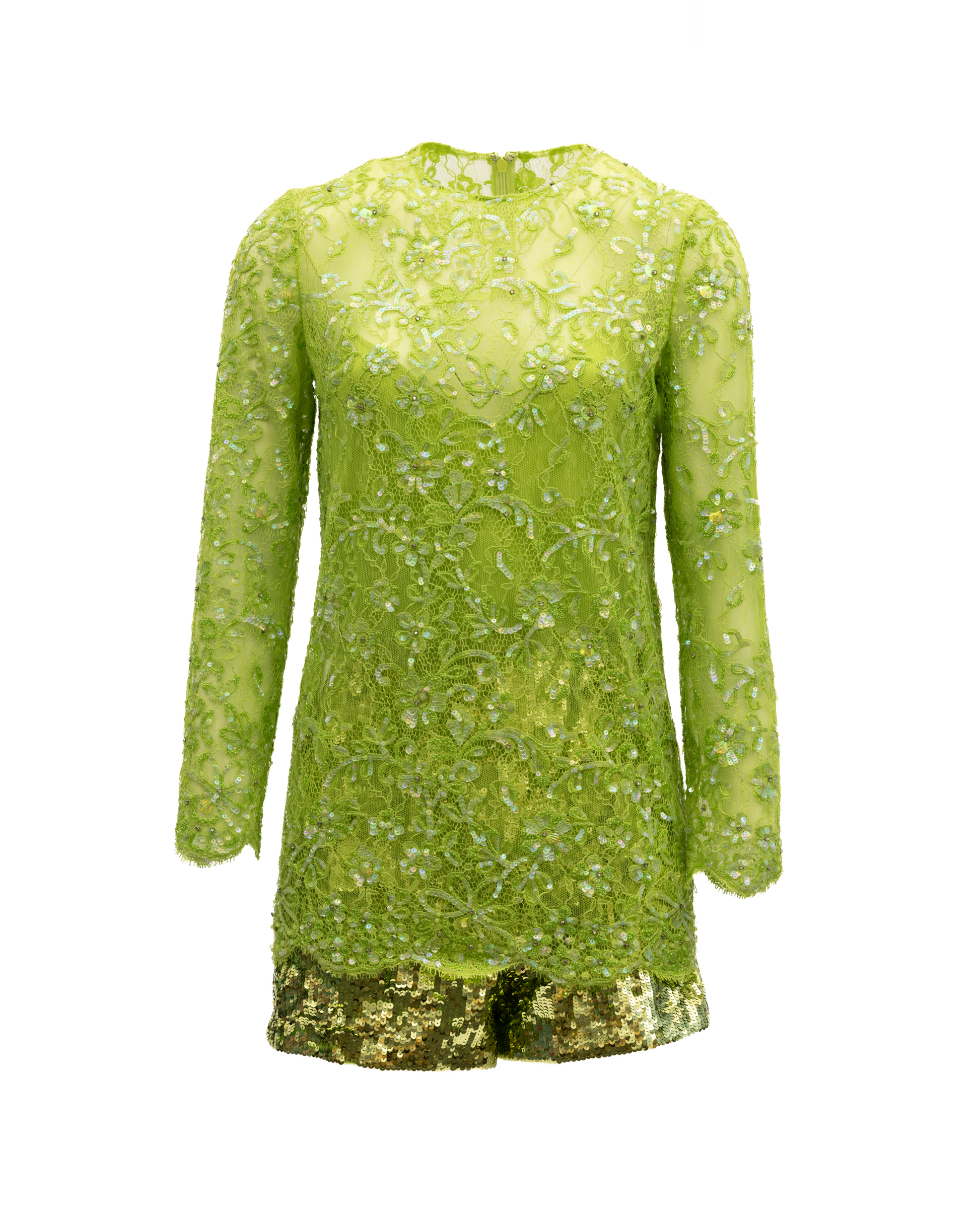 Women Green Sequin Jumpsuit