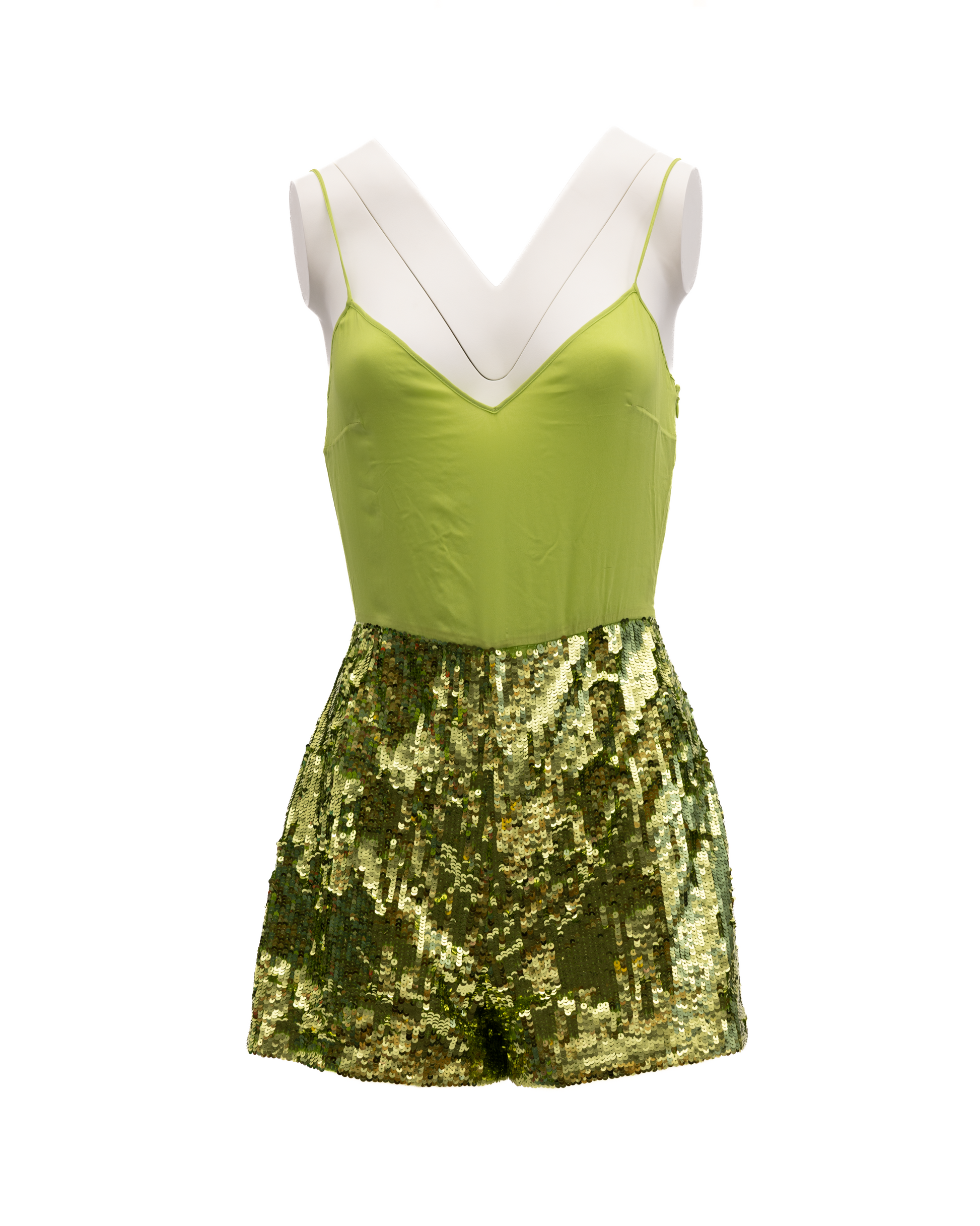 Women Green Sequin Jumpsuit