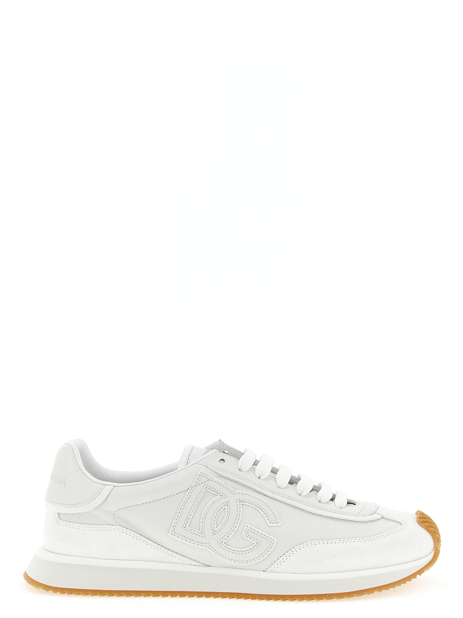 White Calfskin Low Top Sneakers