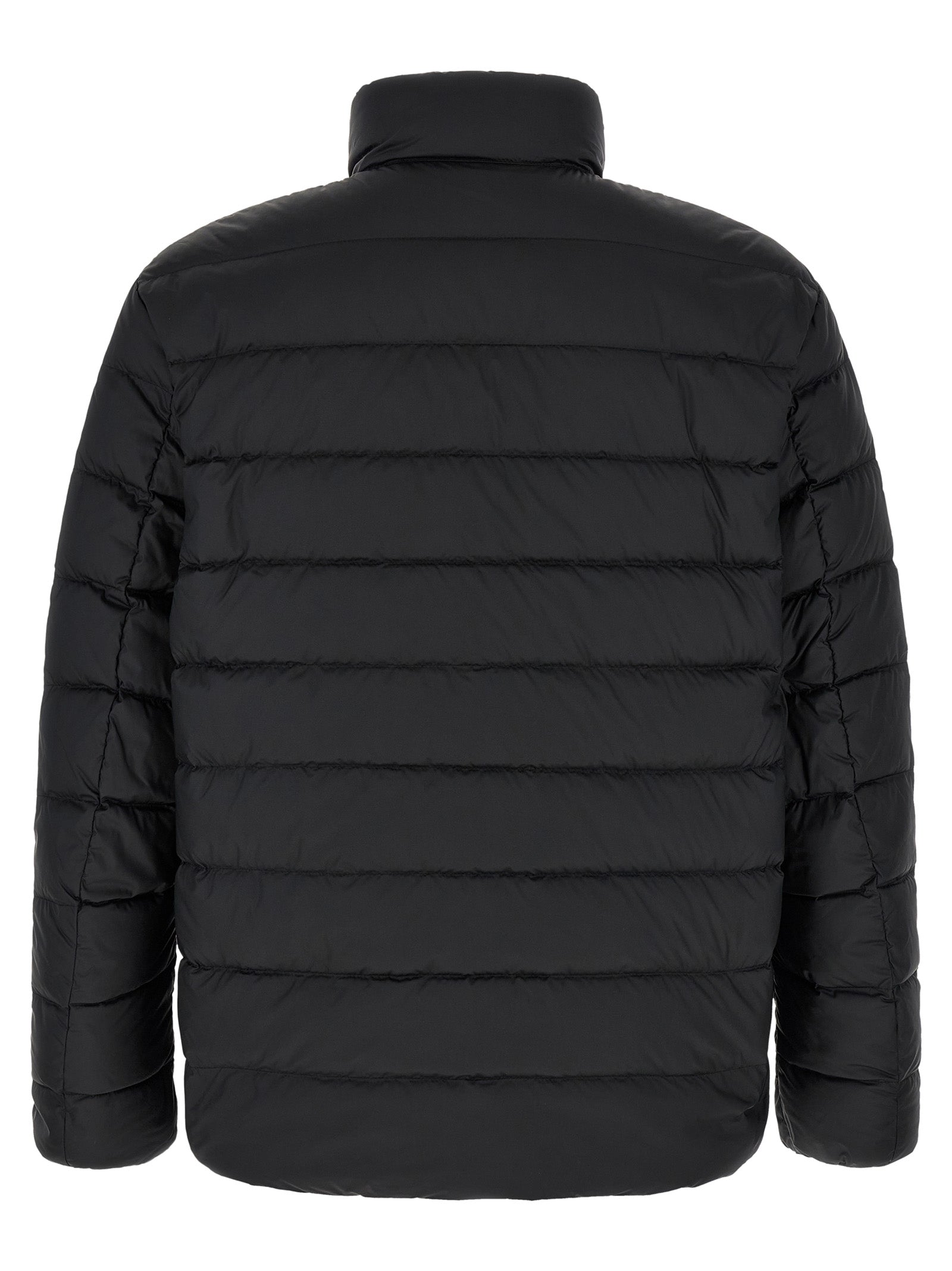 Black Polyester Full-Length Jacket
