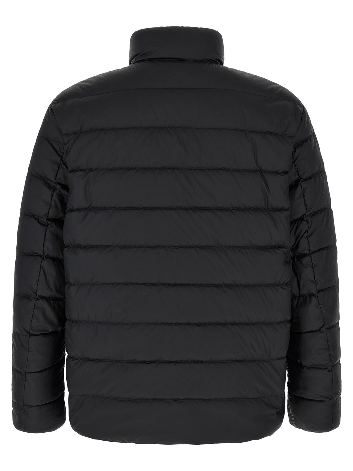 Black Polyester Full-Length Jacket