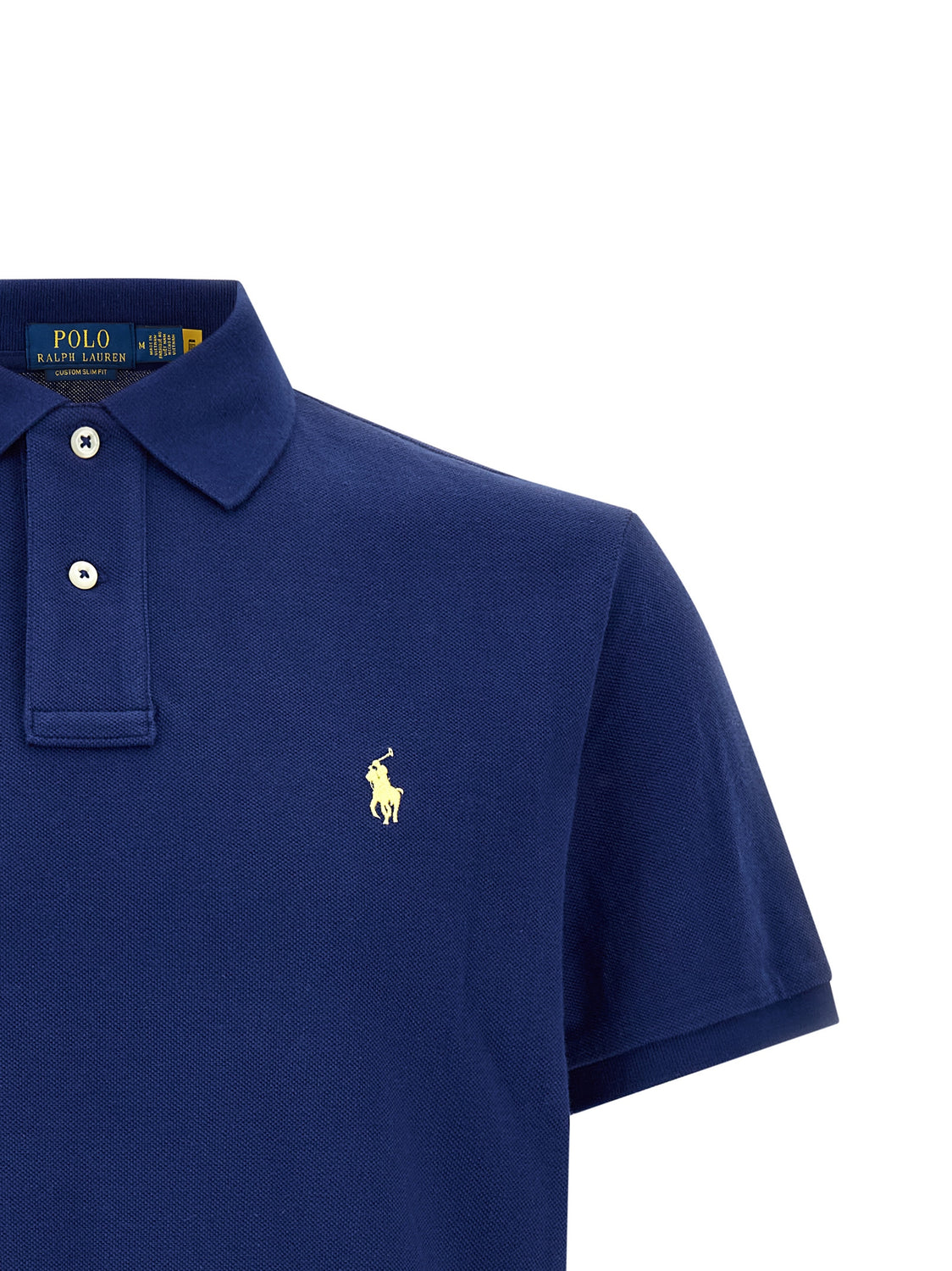 Blue Cotton Polo Shirt