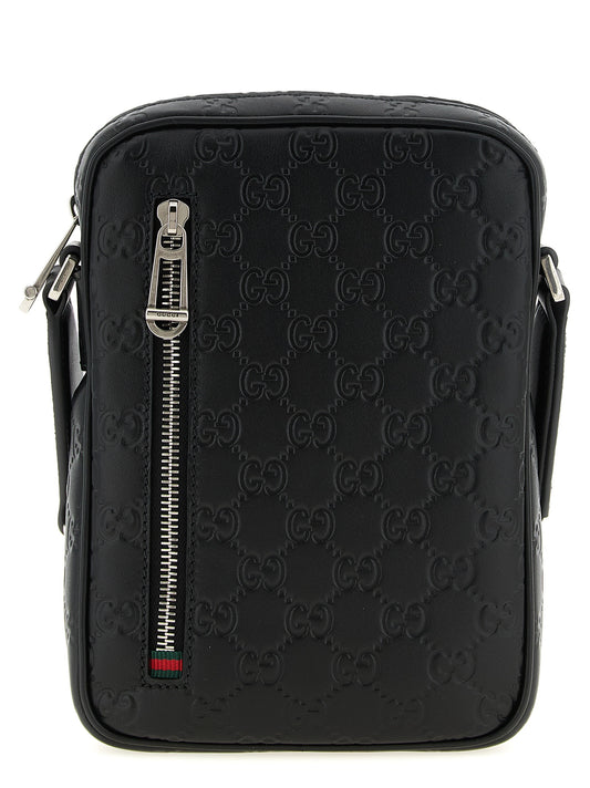 Black Calfskin Crossbody Bag