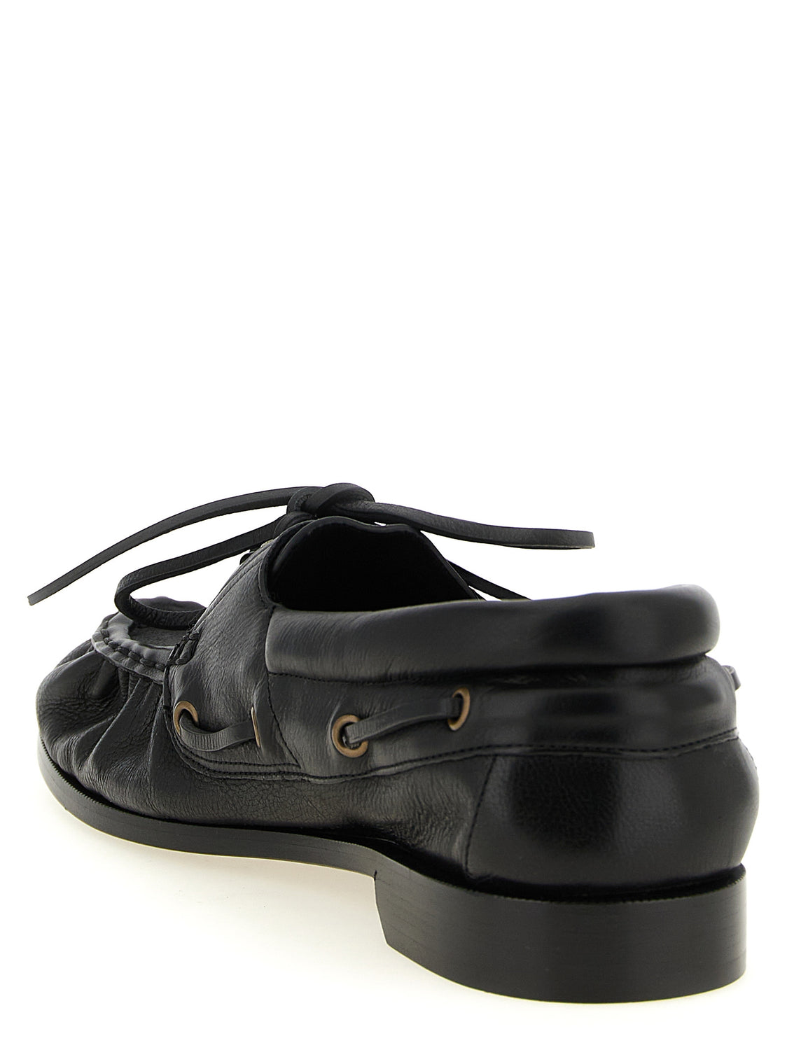Black Calfskin Slip-On Loafers