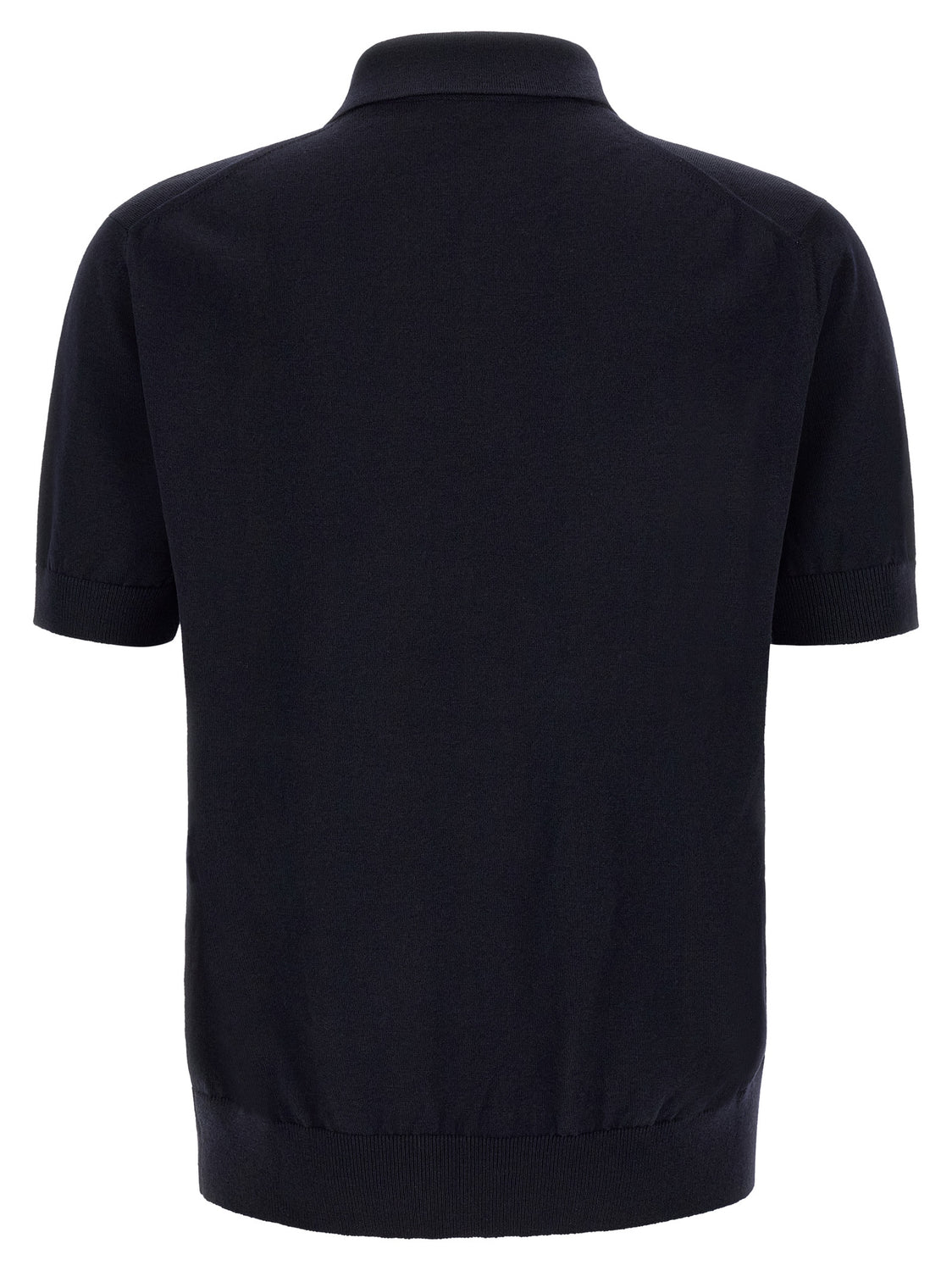 Blue Virgin Wool Polo Shirt