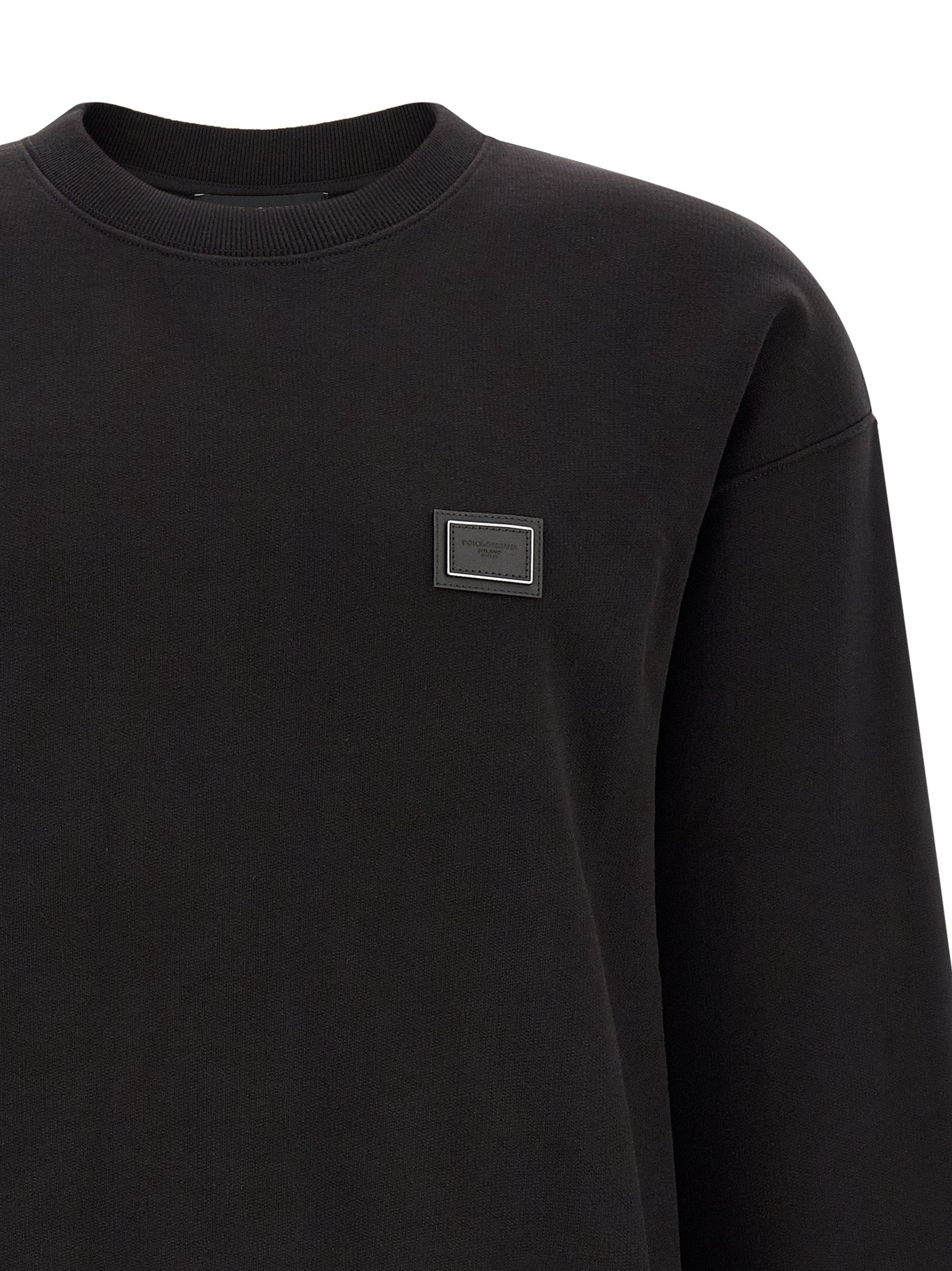 Black Cotton Sweatshirt