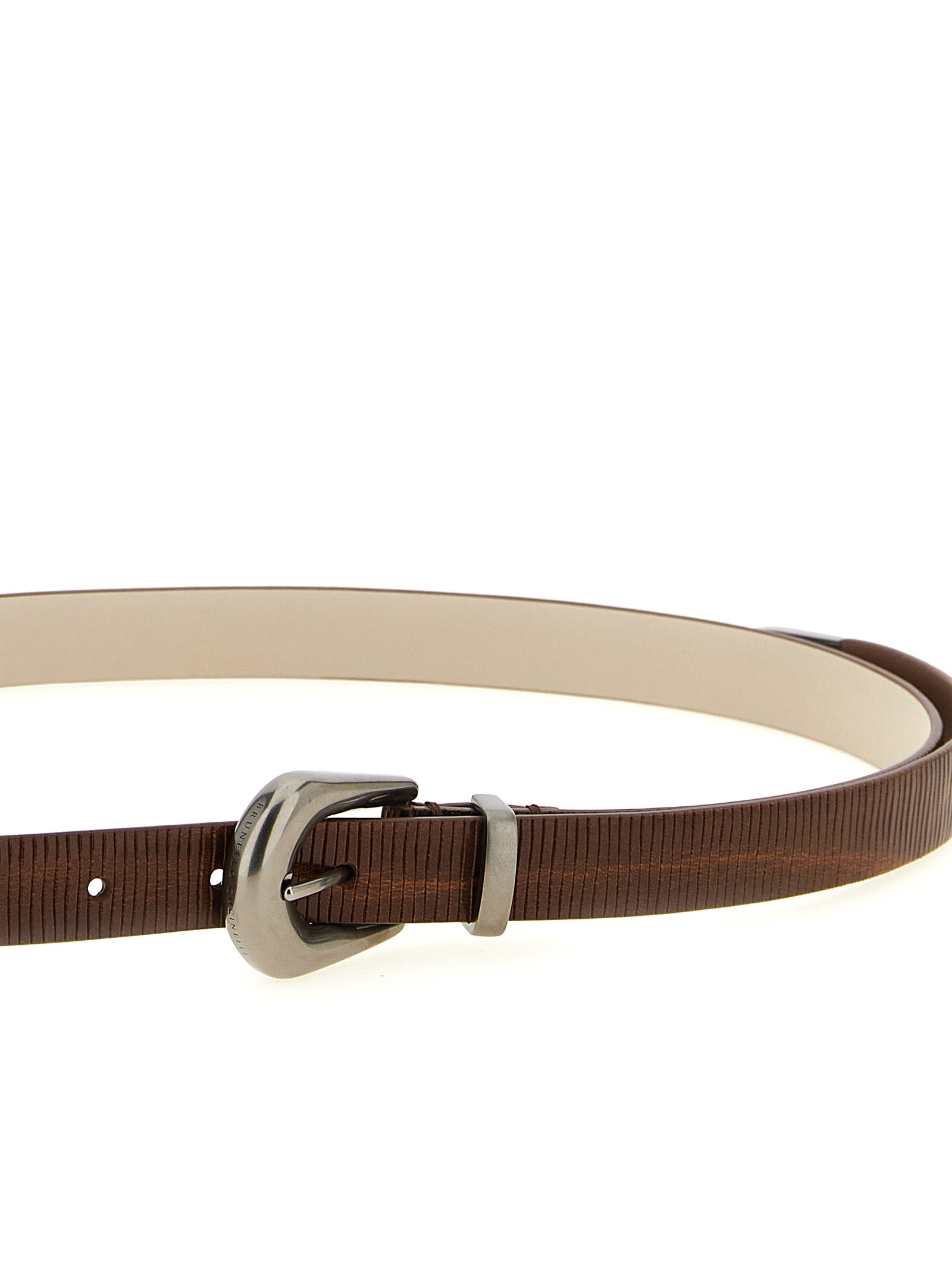 Brown Calfskin Thin Belt