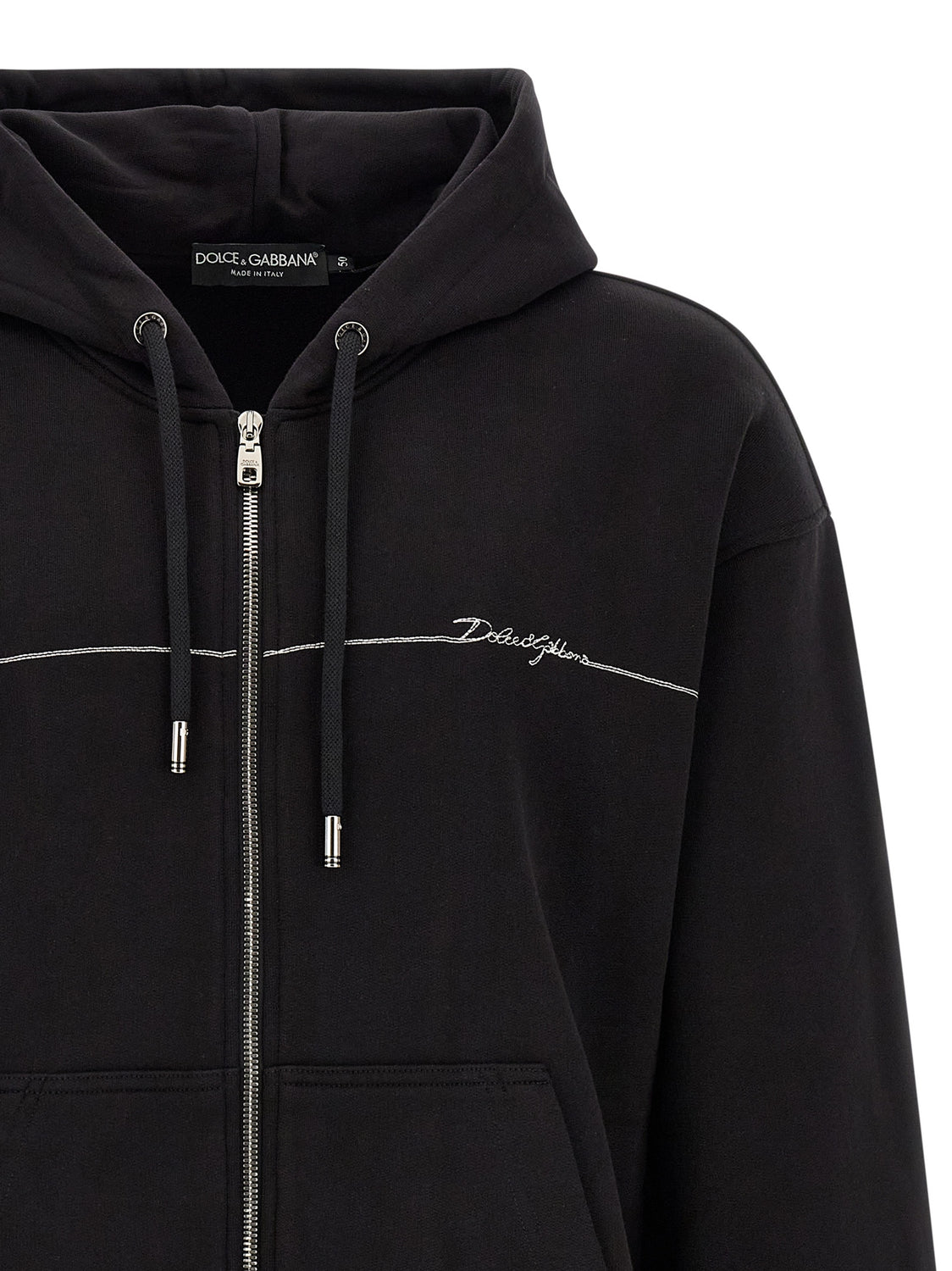 Black Cotton Sweatshirt