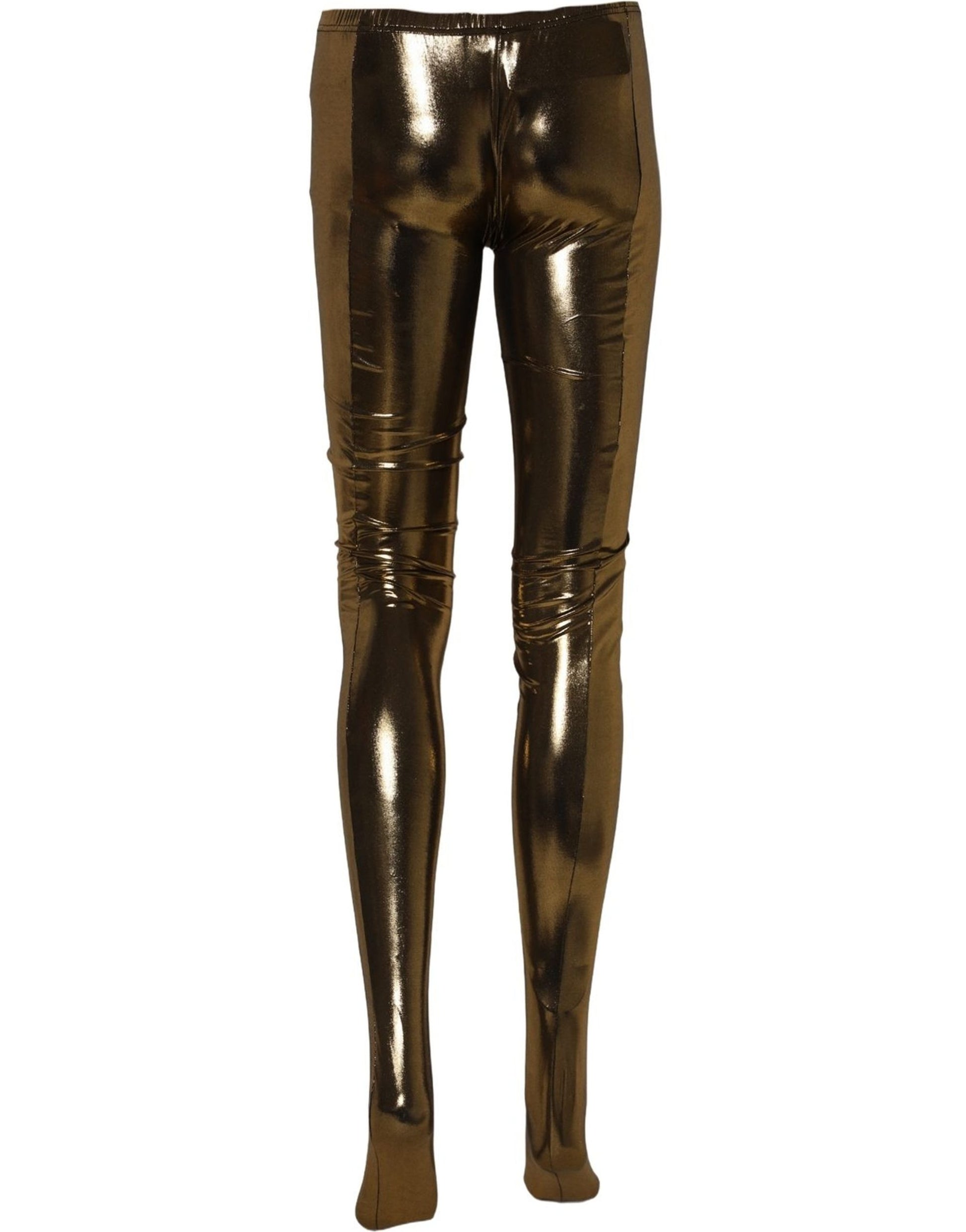 Gold Metallic Leggings Pantyhose Stockings Socks