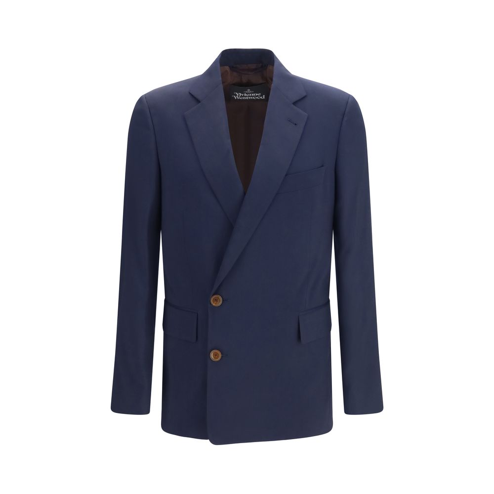Blue Wool Oves Aries Full-Length Jacket