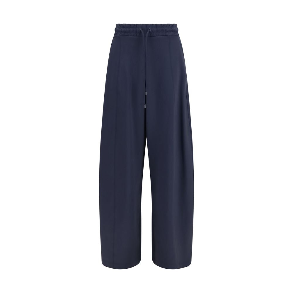 Blue Polyamide Casual Pants