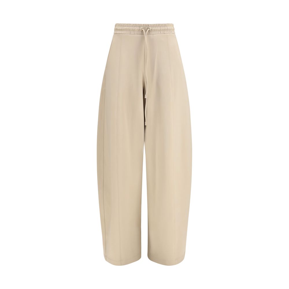 Beige Polyamide Athletic Pants
