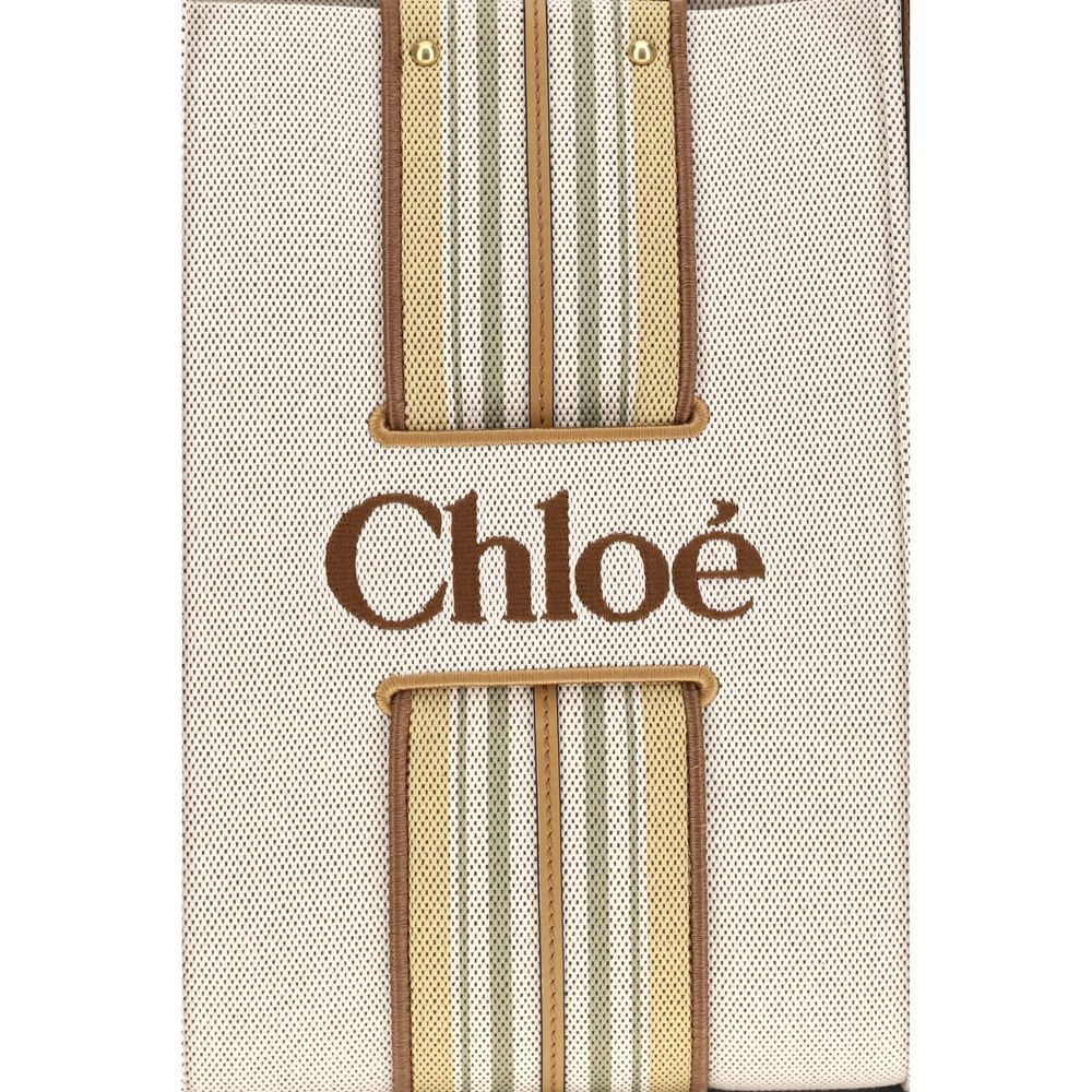 Beige Cotton Shoulder Bag