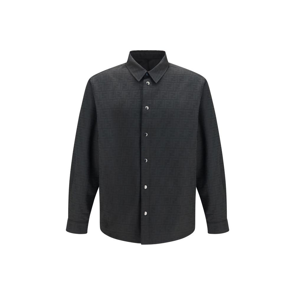 Black Polyester Pattern Shirt