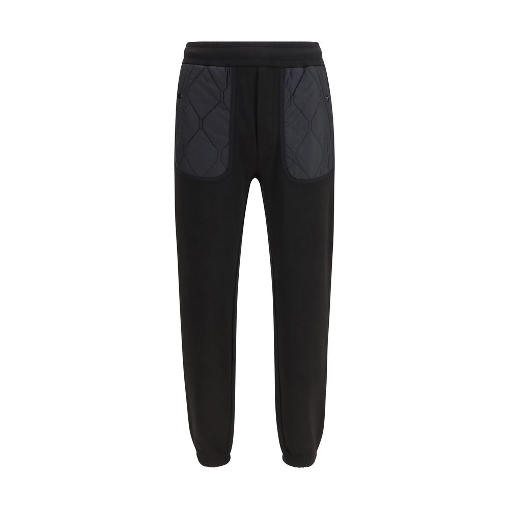 Black Cotton Athletic Pants