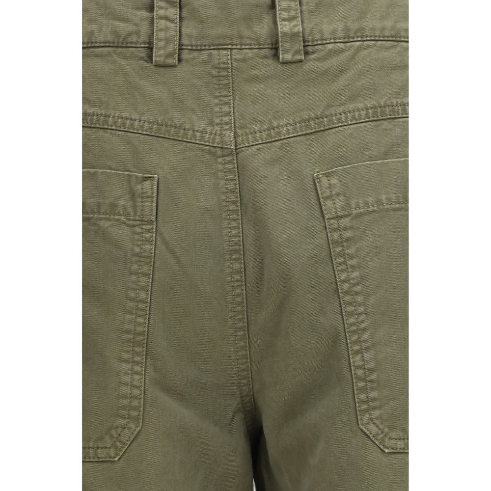 Bicolor Cotton Casual Pants