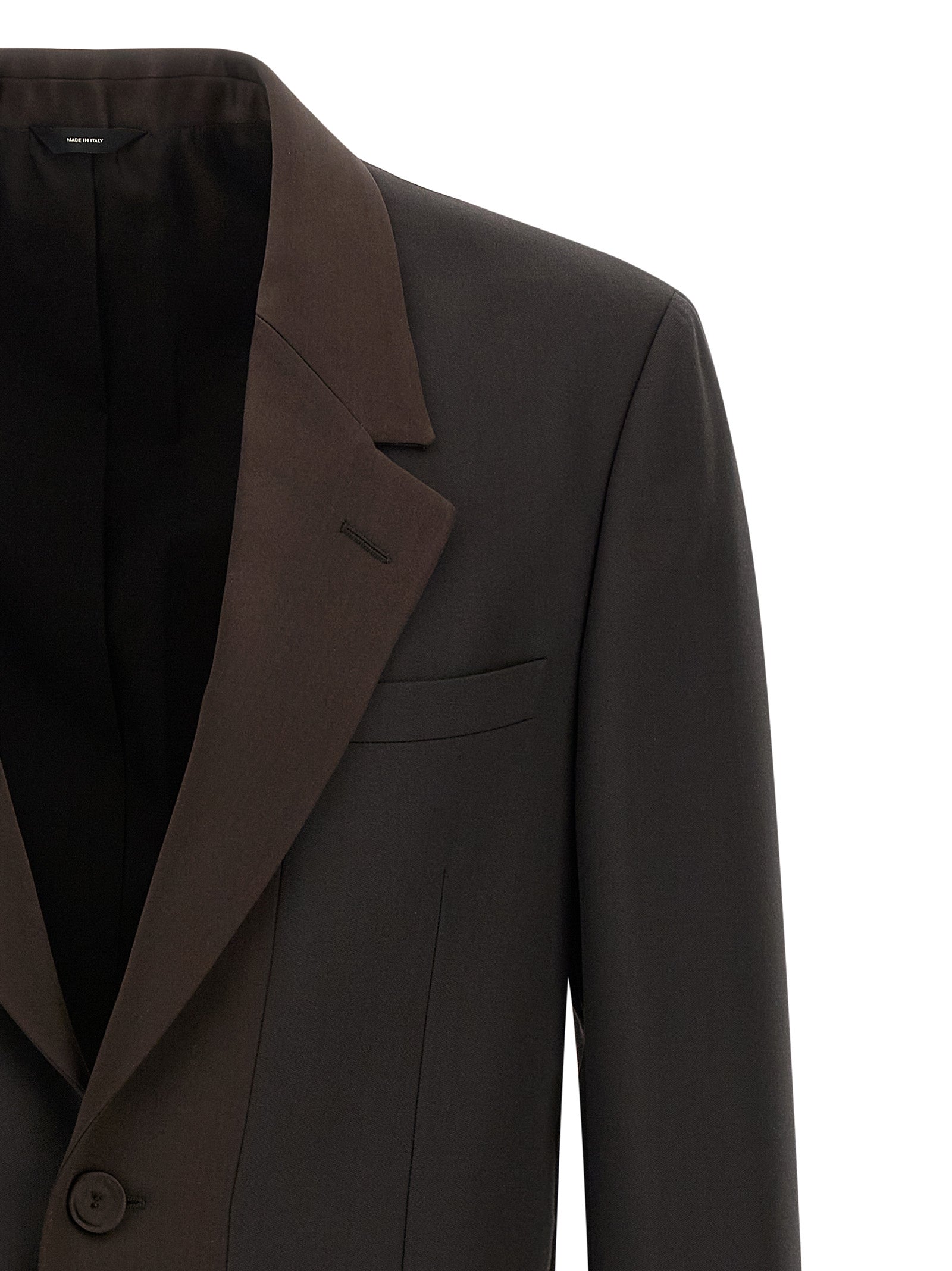 Brown Polyester Blazer