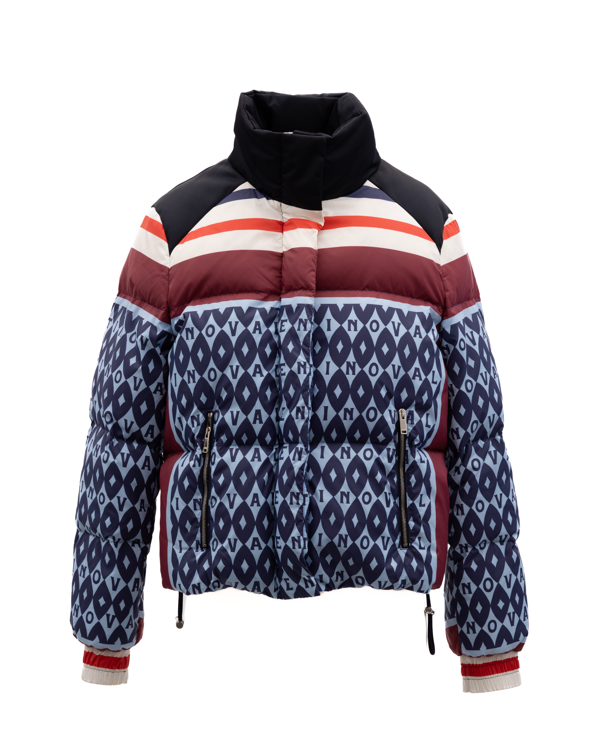 Women Wool Coat in Burgundy