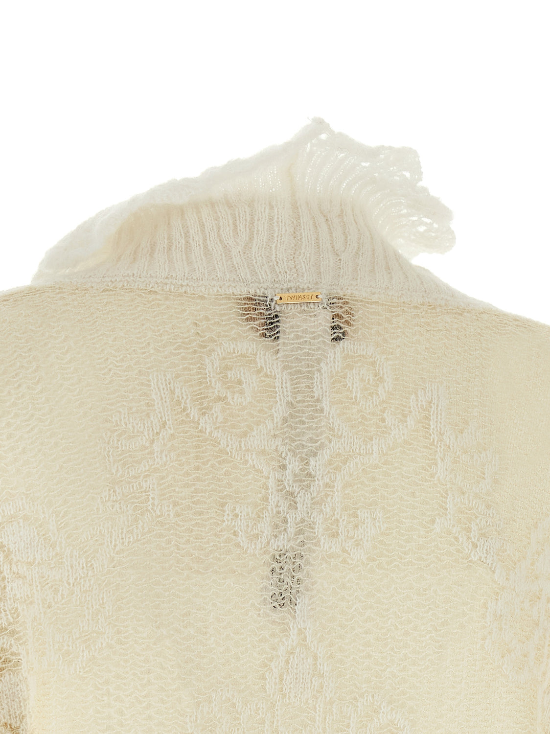 White Polyamide Cardigan