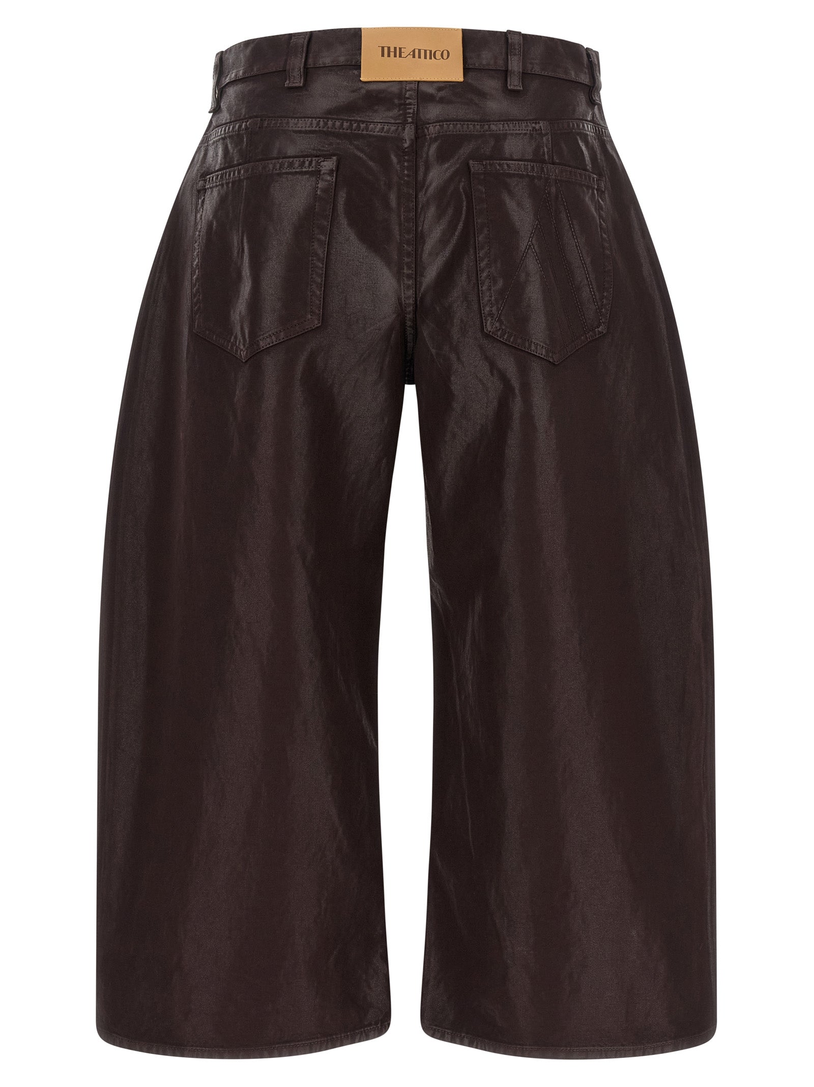 Purple Cotton Cropped Pants