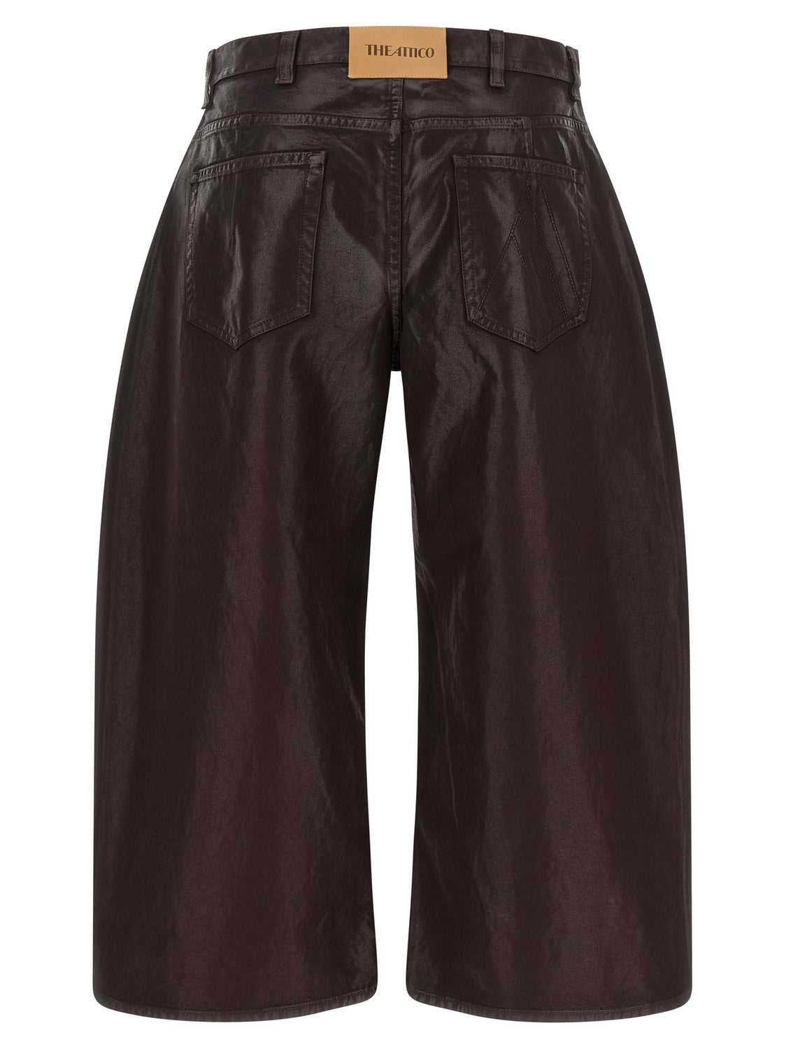 Purple Cotton Cropped Pants