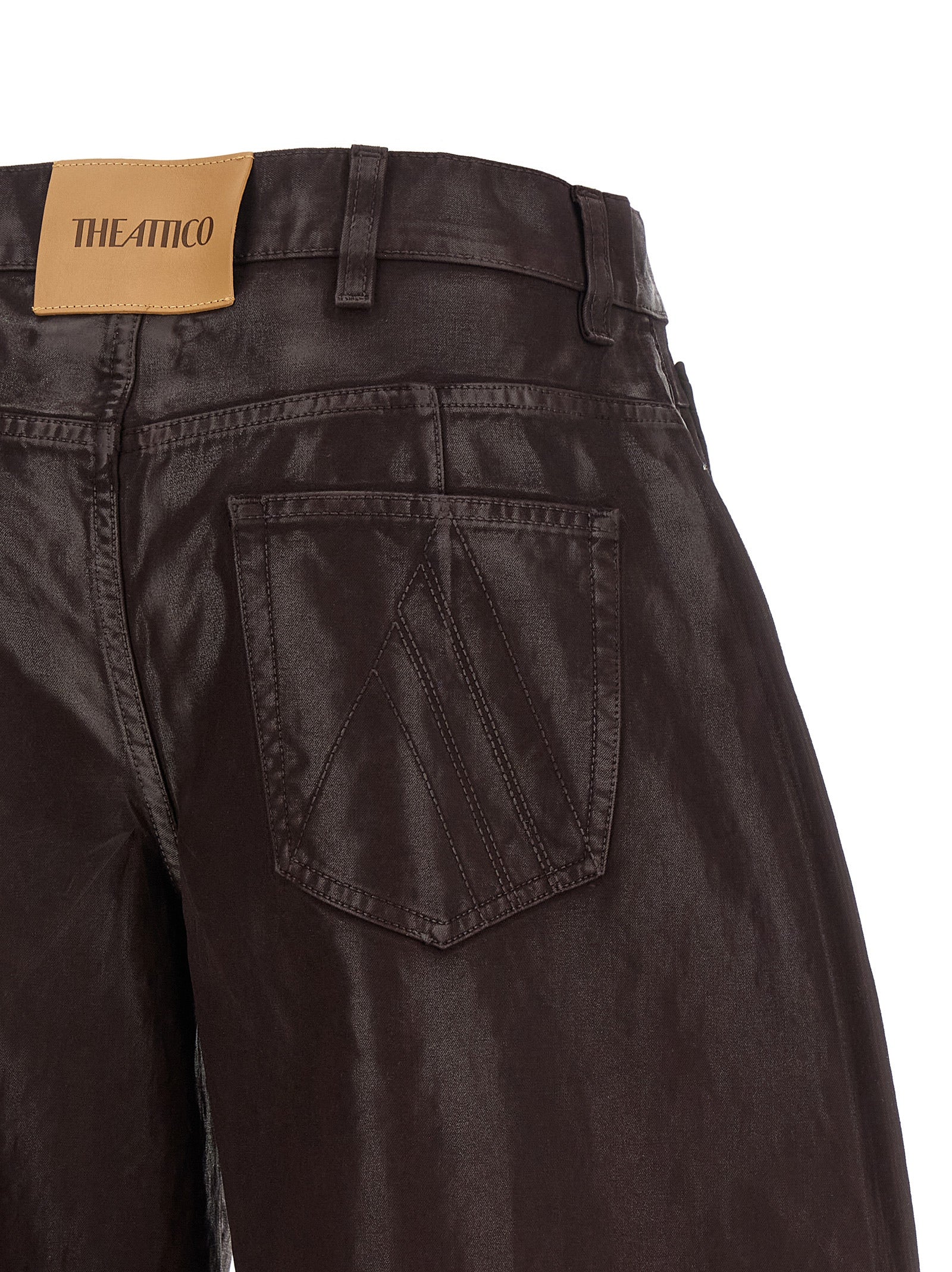 Purple Cotton Cropped Pants