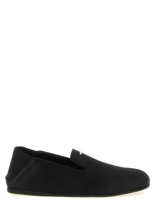 Black Viscose Slip-On Loafers