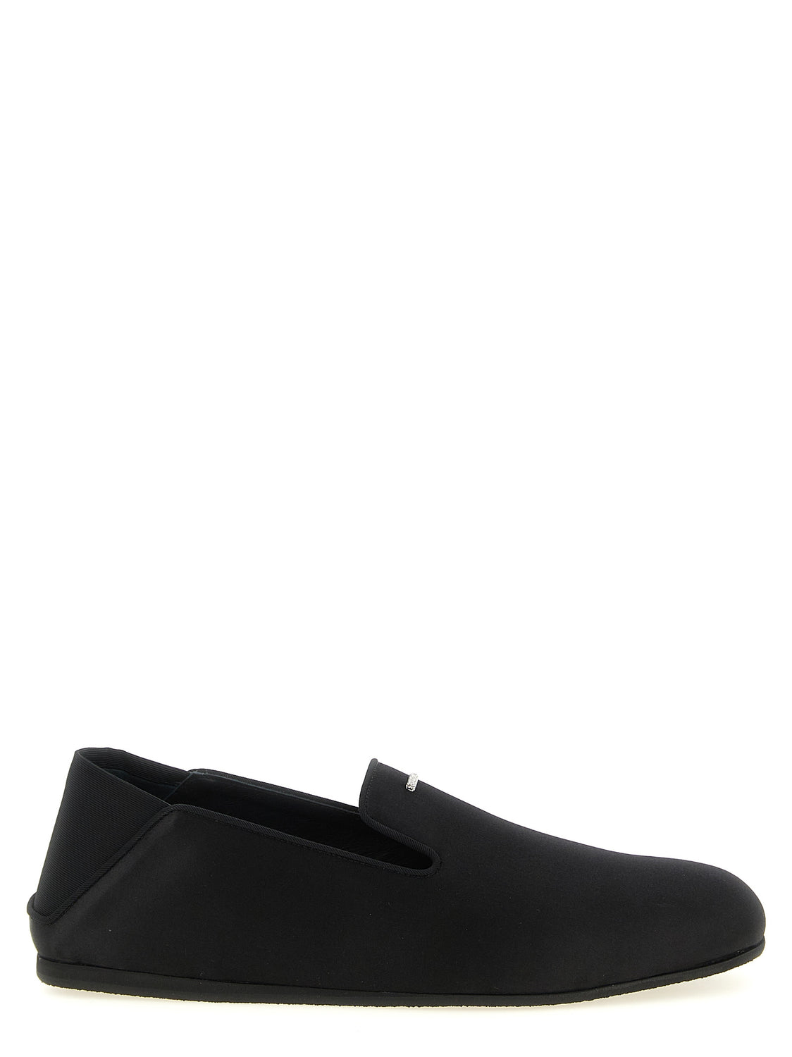 Black Viscose Slip-On Loafers