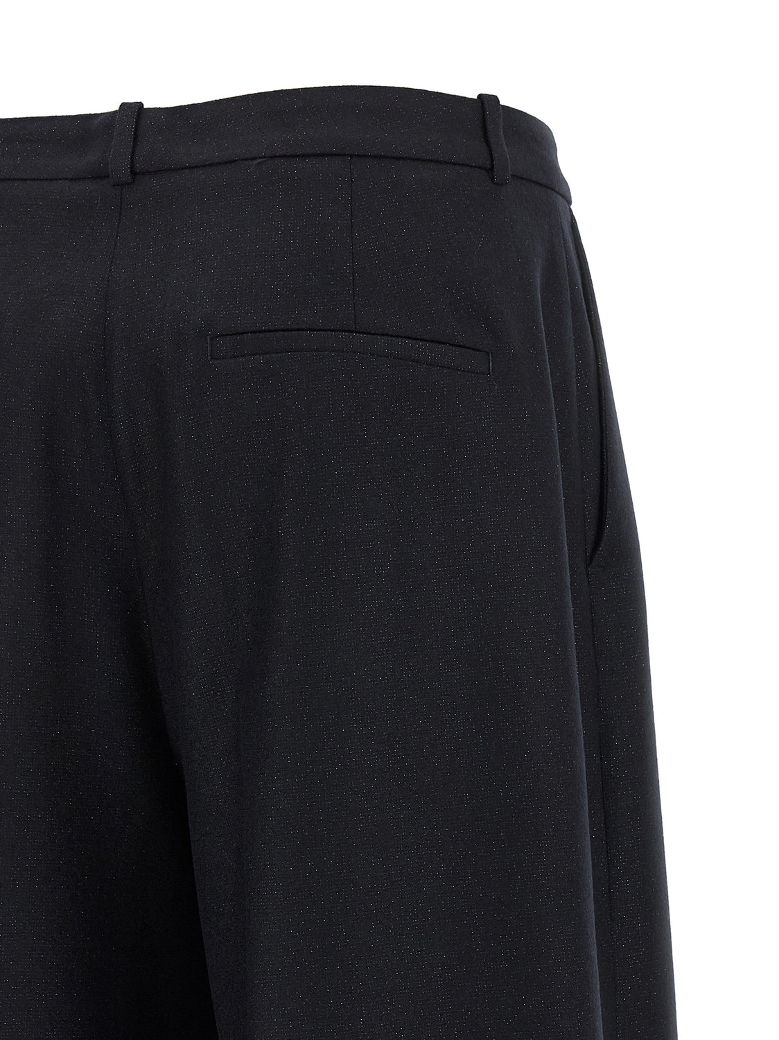 Blue Virgin Wool Casual Pants