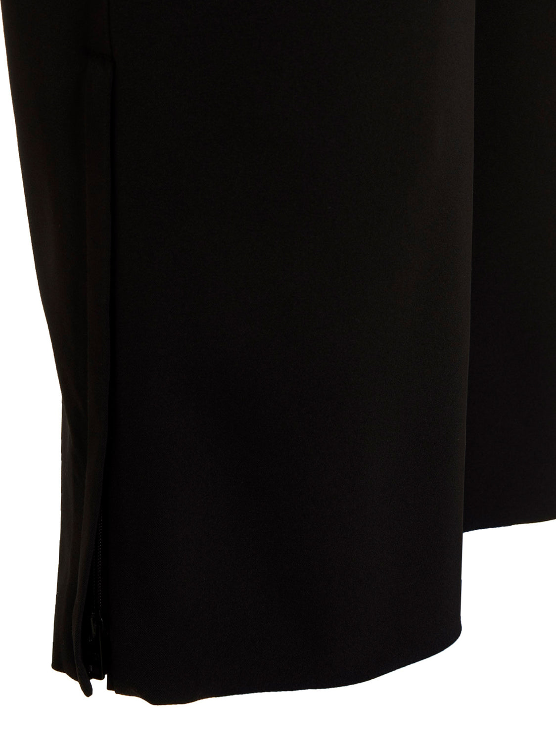 Black Polyester Casual Pants