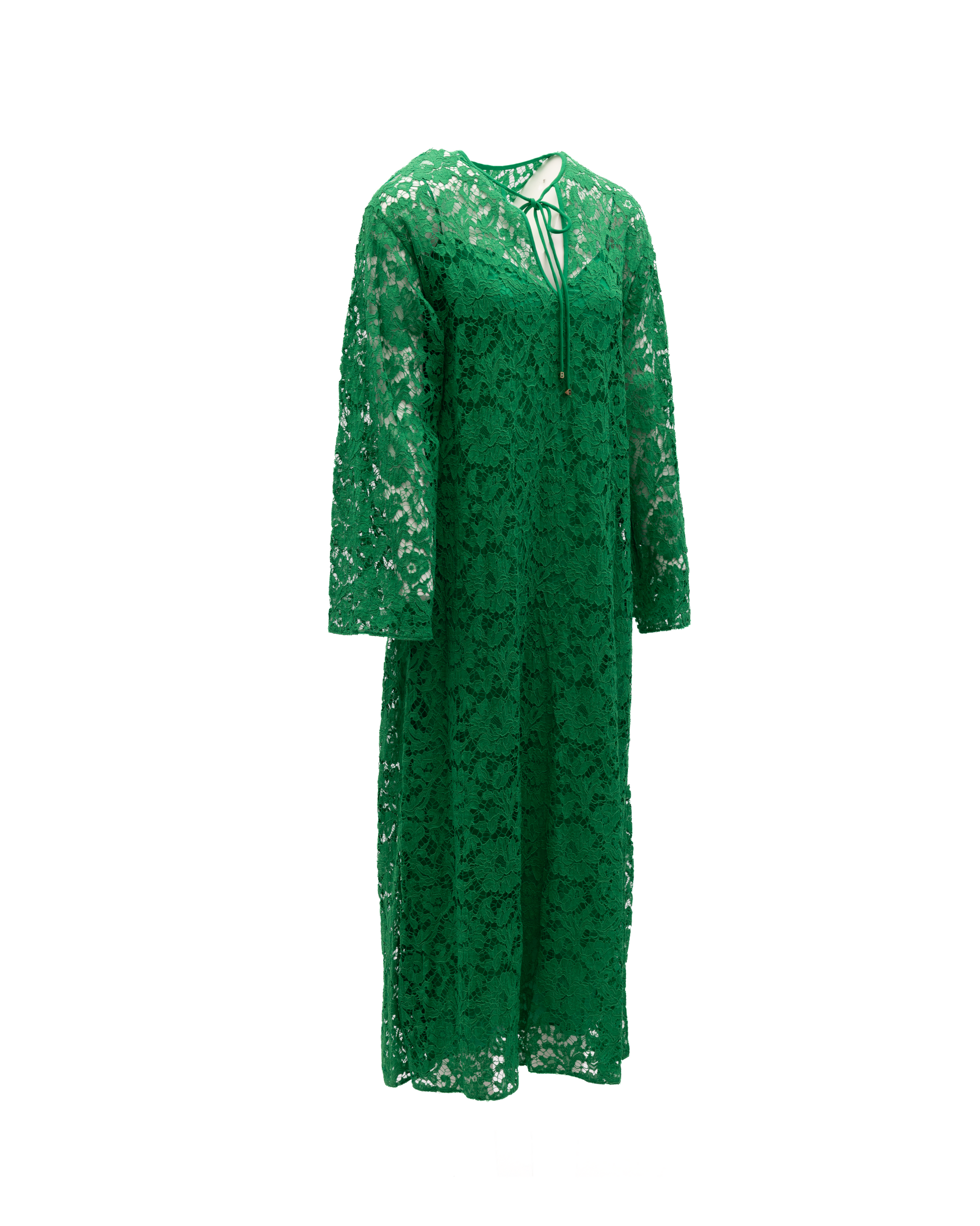 Women Lace Dress in Green
