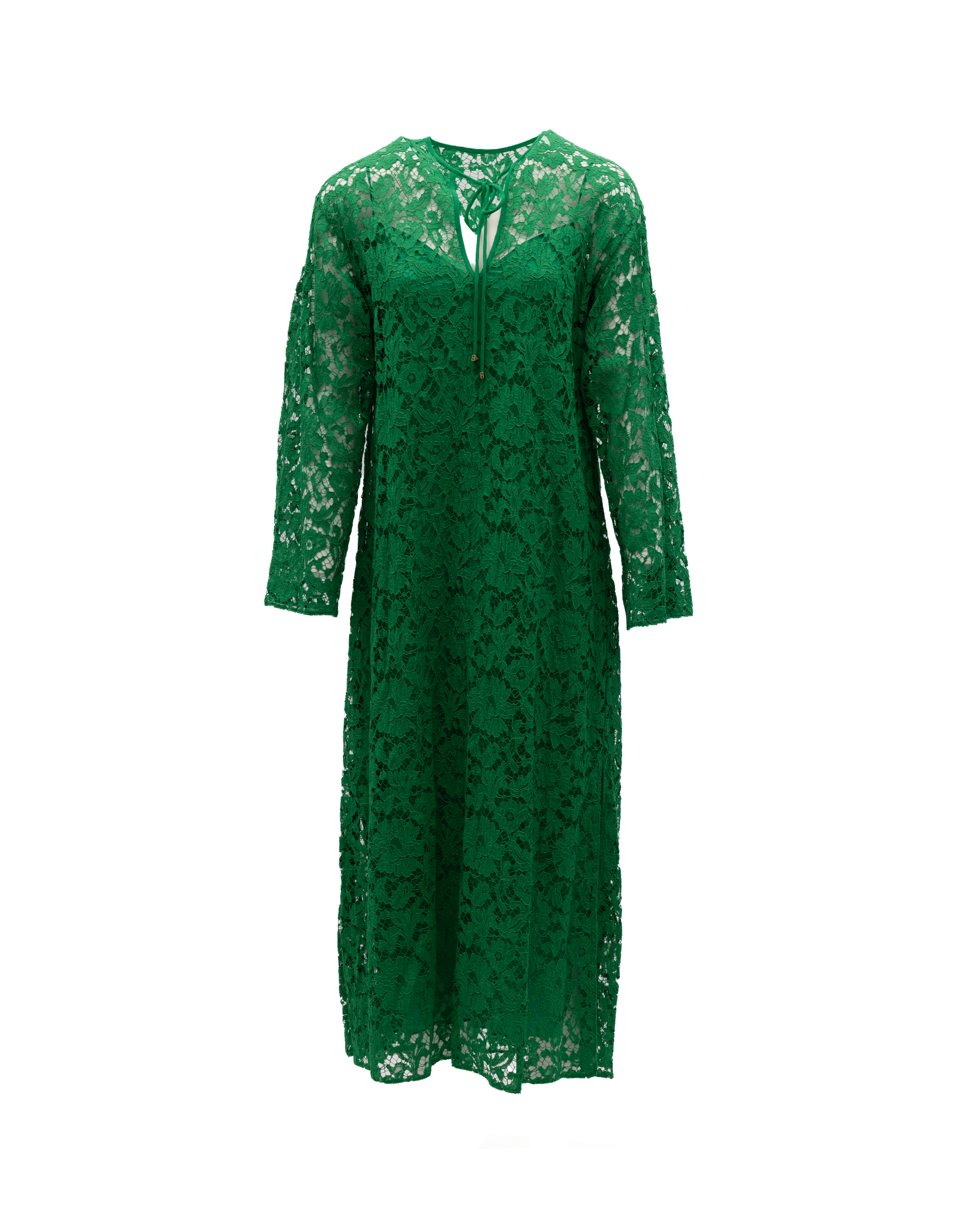Women Lace Dress in Green
