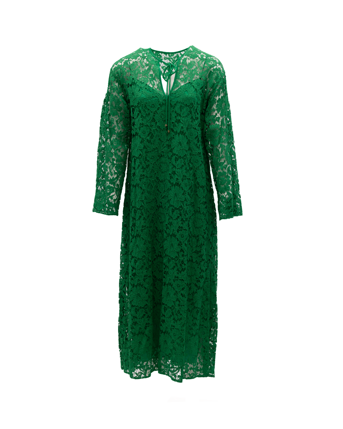 Women Lace Dress in Green