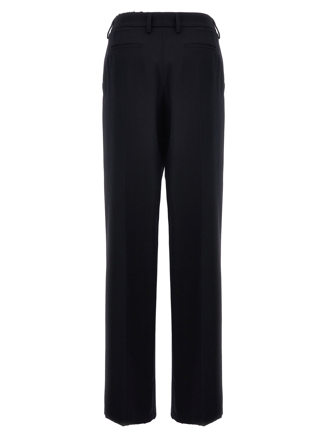 Blue Wool Casual Pants